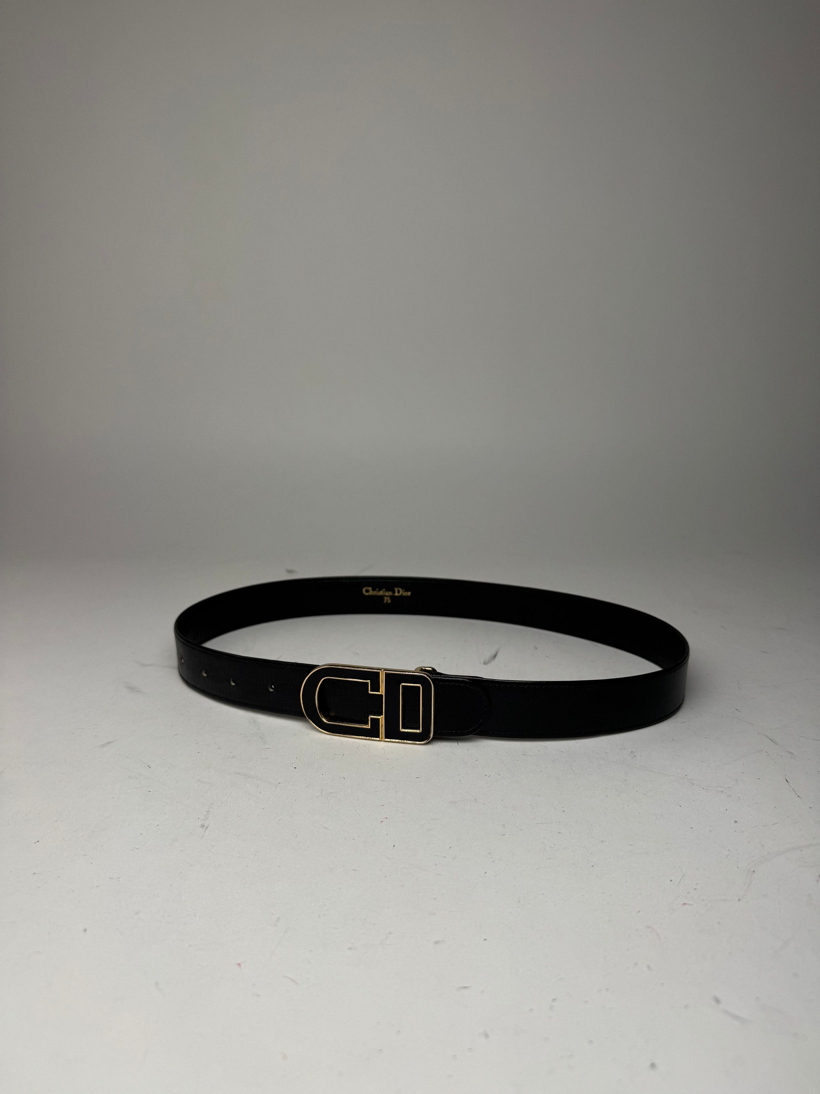 Dior Vintage Leather Belt Black Size ONE SIZE - 9 Thumbnail