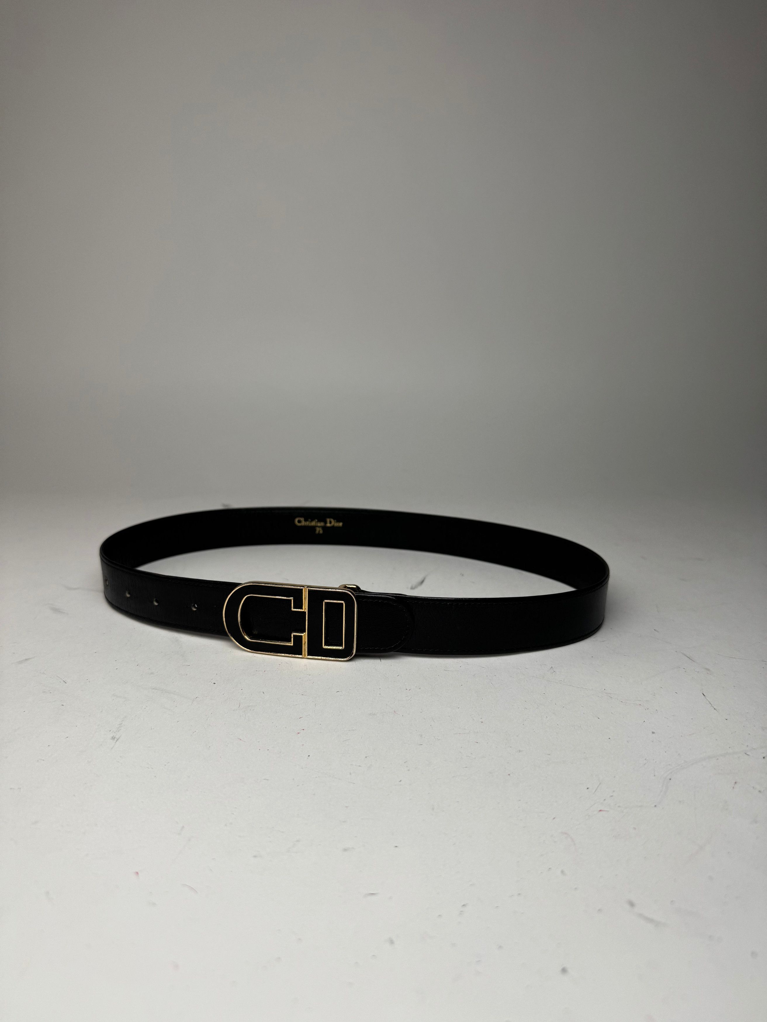 Dior Vintage Leather Belt Black Size ONE SIZE - 6 Thumbnail