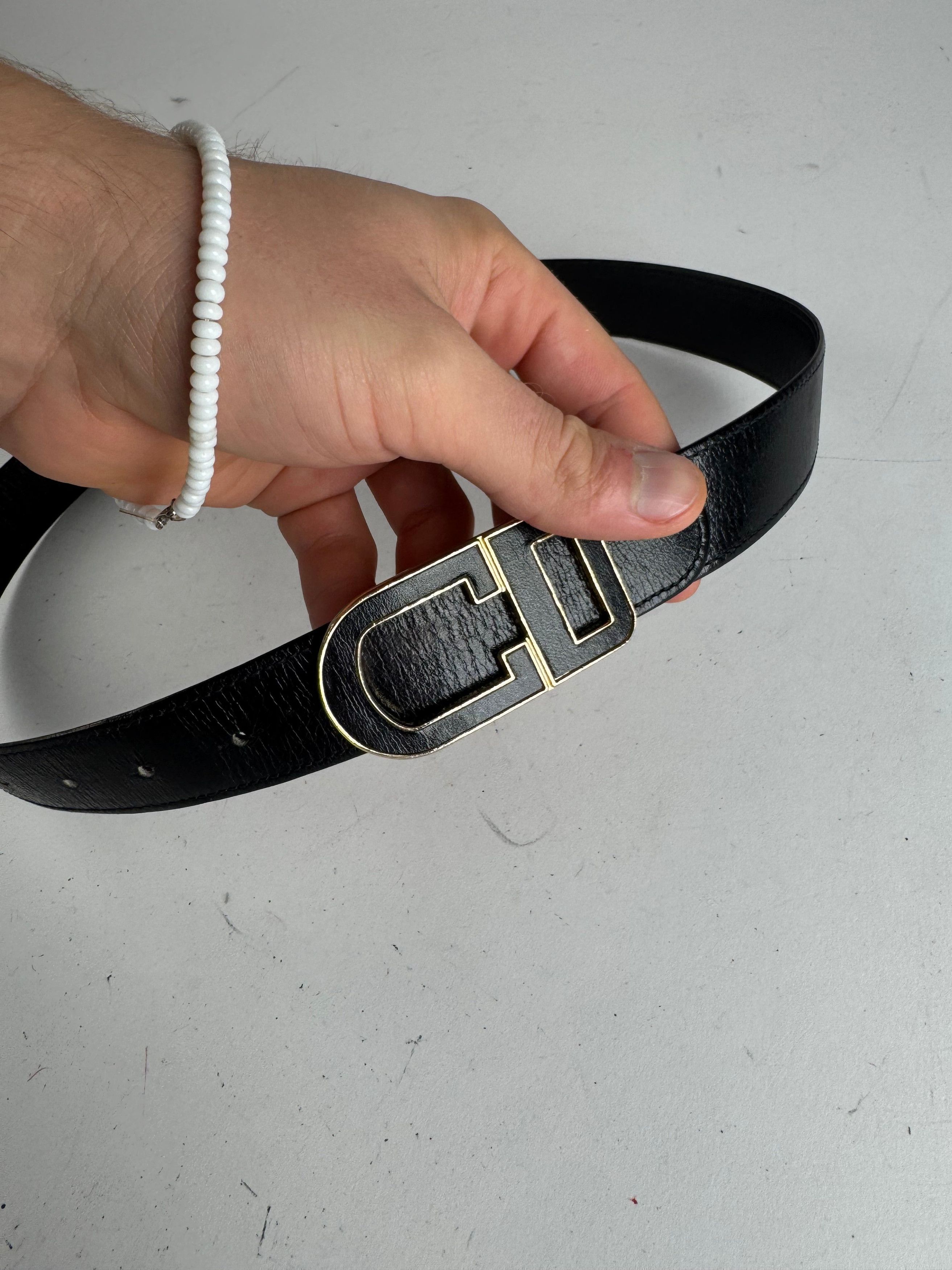 Dior Vintage Leather Belt Black Size ONE SIZE - 2 Thumbnail