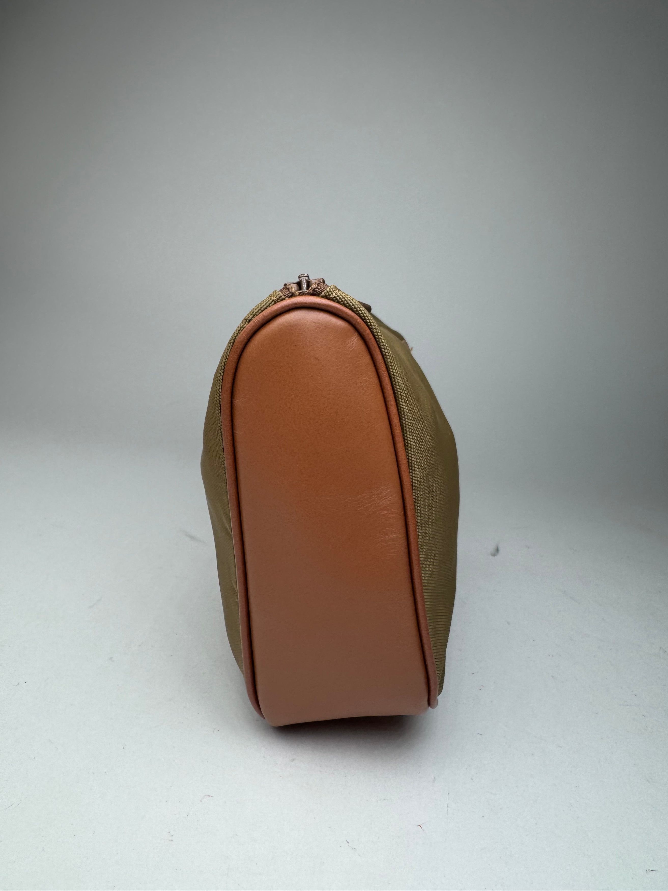 Courreges Vintage Polyester Leather Clutch Khaki Brown Size ONE SIZE - 8 Thumbnail