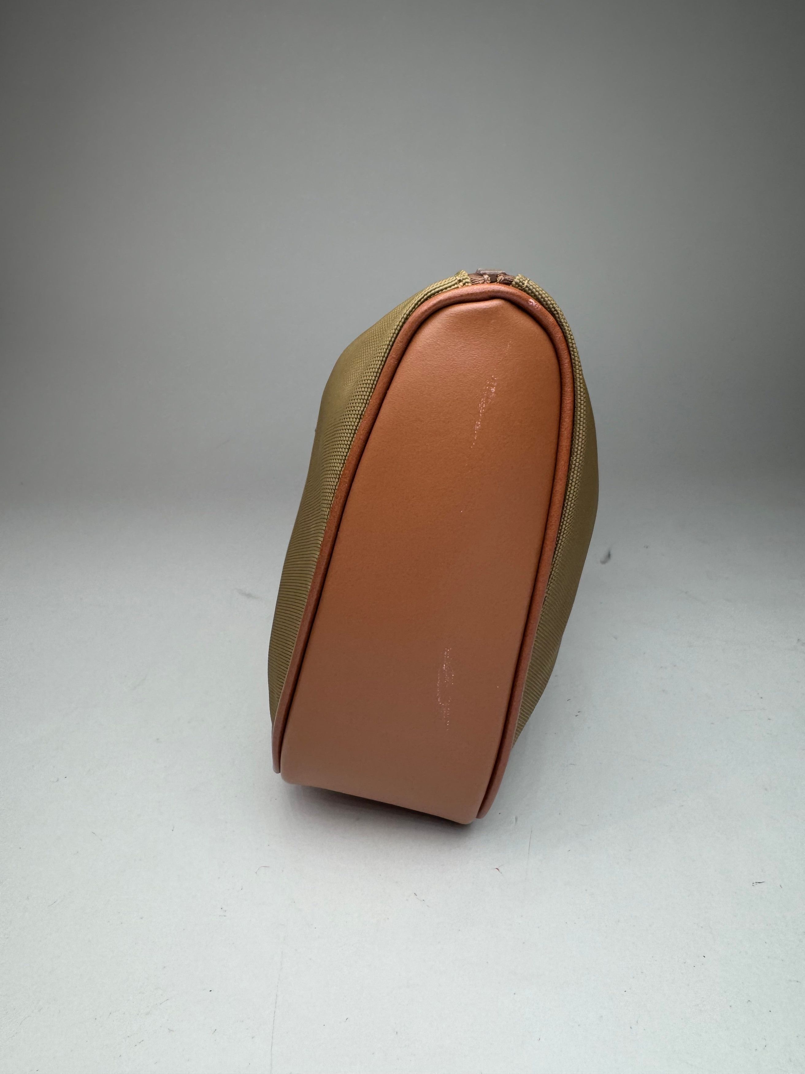 Courreges Vintage Polyester Leather Clutch Khaki Brown Size ONE SIZE - 6 Thumbnail