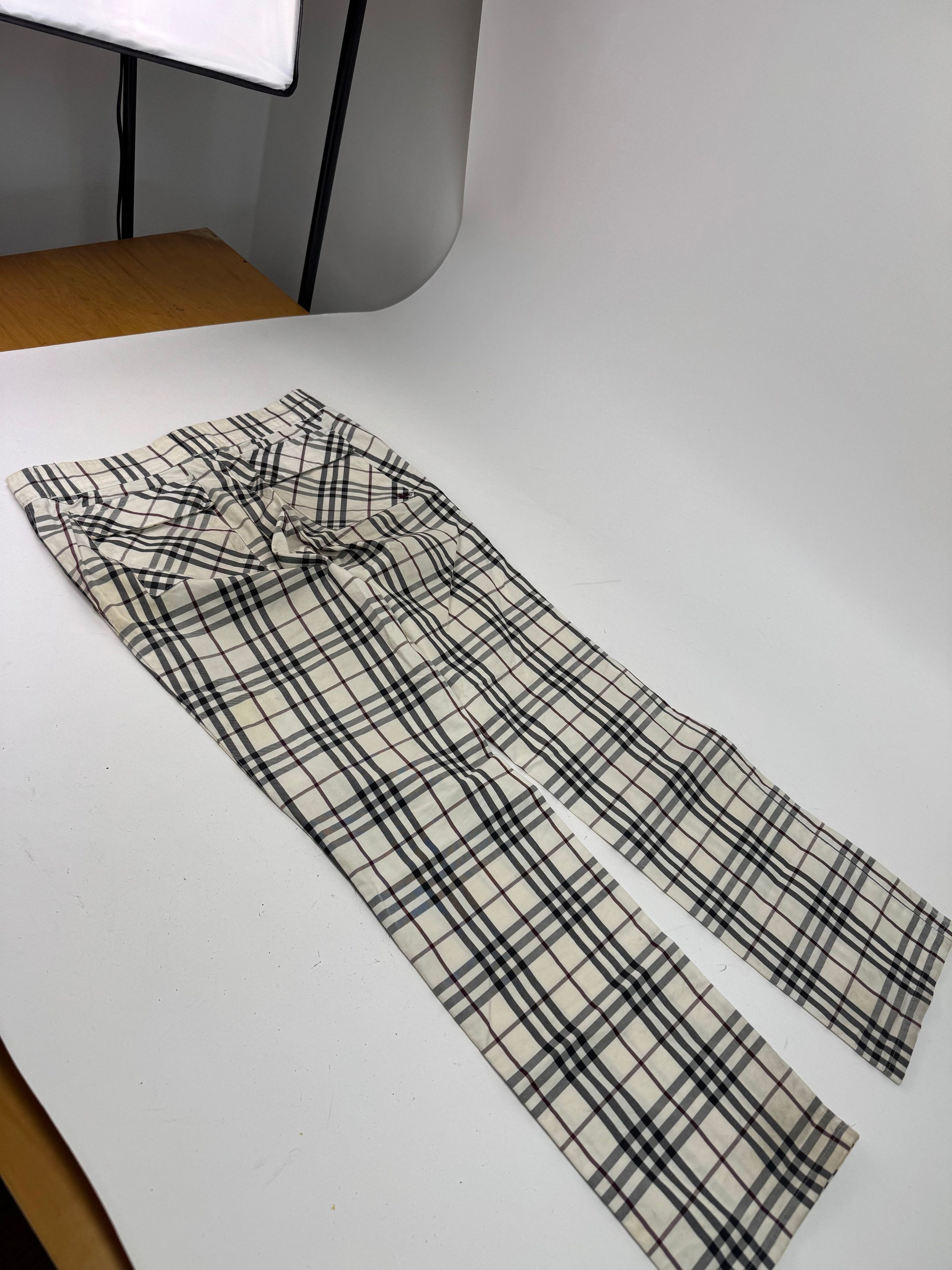 Burberry Vintage Nova Check Pants Beige M Size 27" / US 4 / IT 40 - 13 Thumbnail