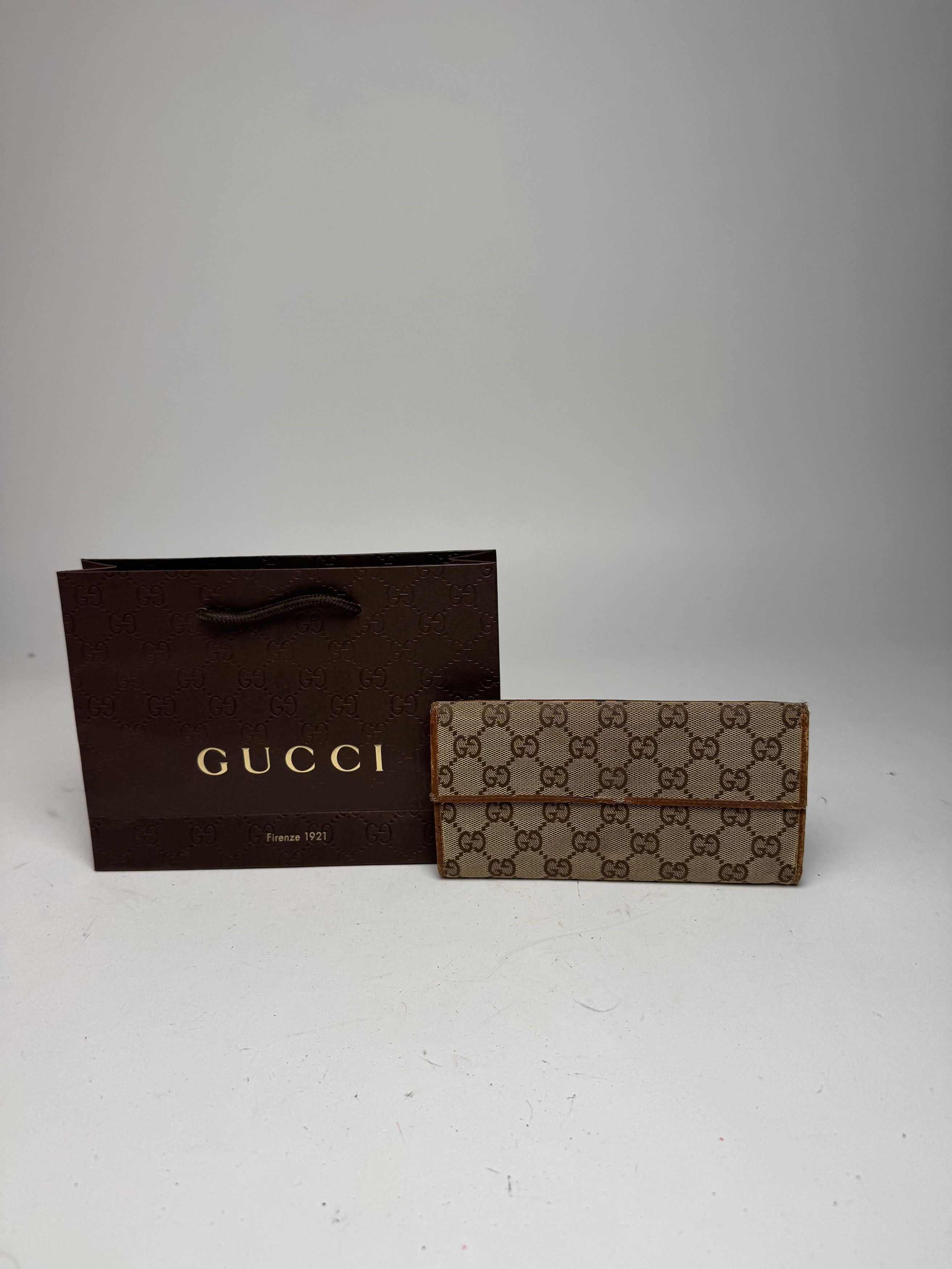 Gucci Vintage Monogram Wallet beige brown Size ONE SIZE - 8 Thumbnail