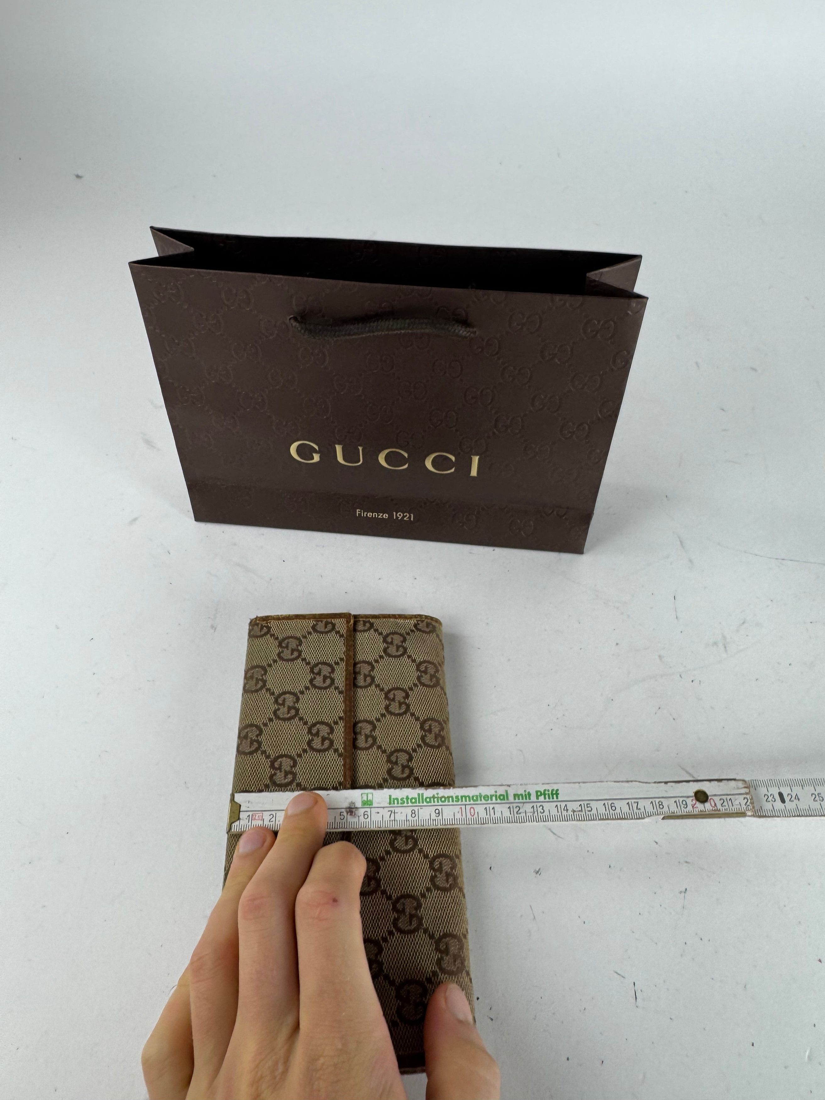 Gucci Vintage Monogram Wallet beige brown Size ONE SIZE - 13 Thumbnail