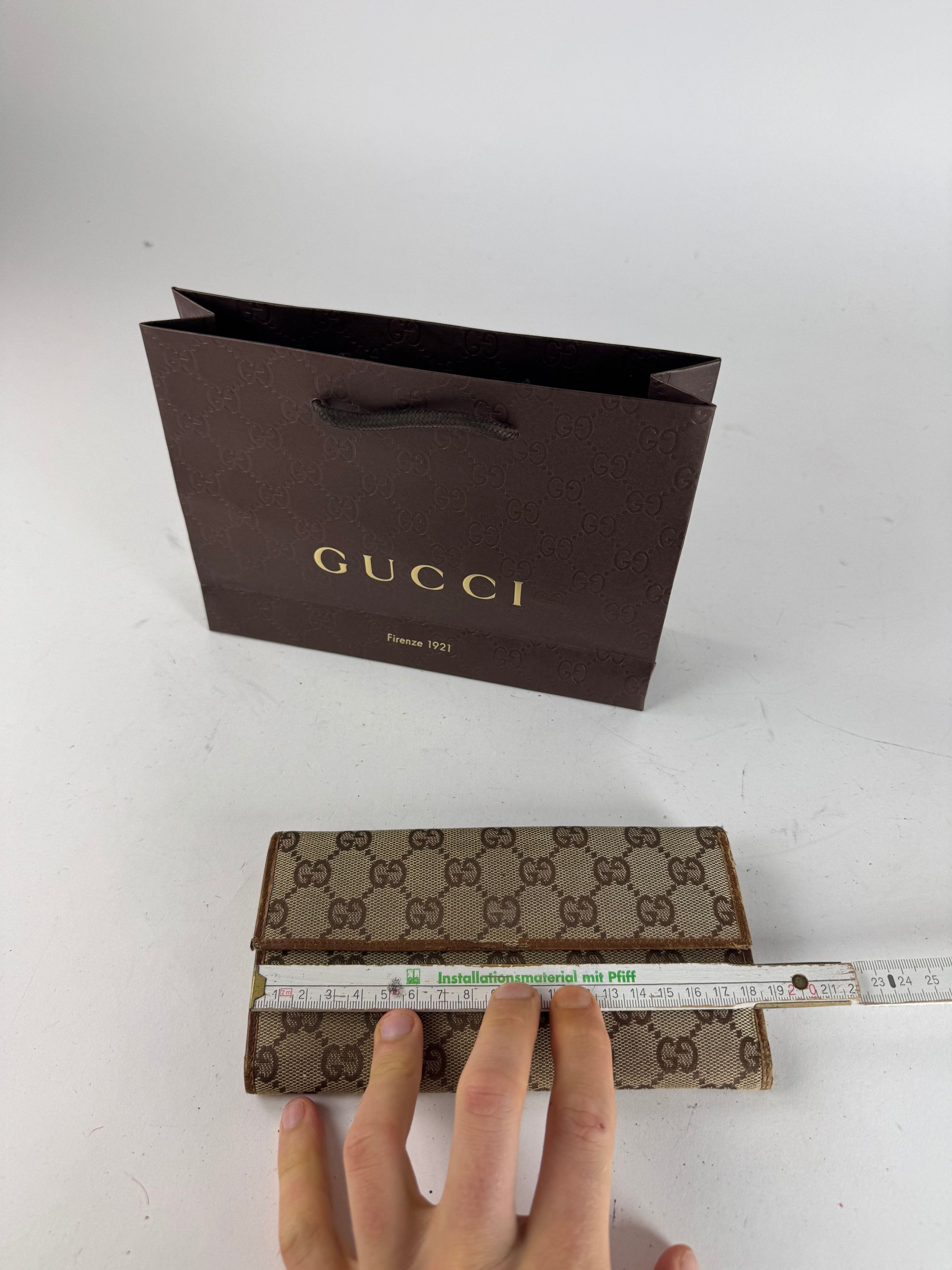Gucci Vintage Monogram Wallet beige brown Size ONE SIZE - 12 Thumbnail