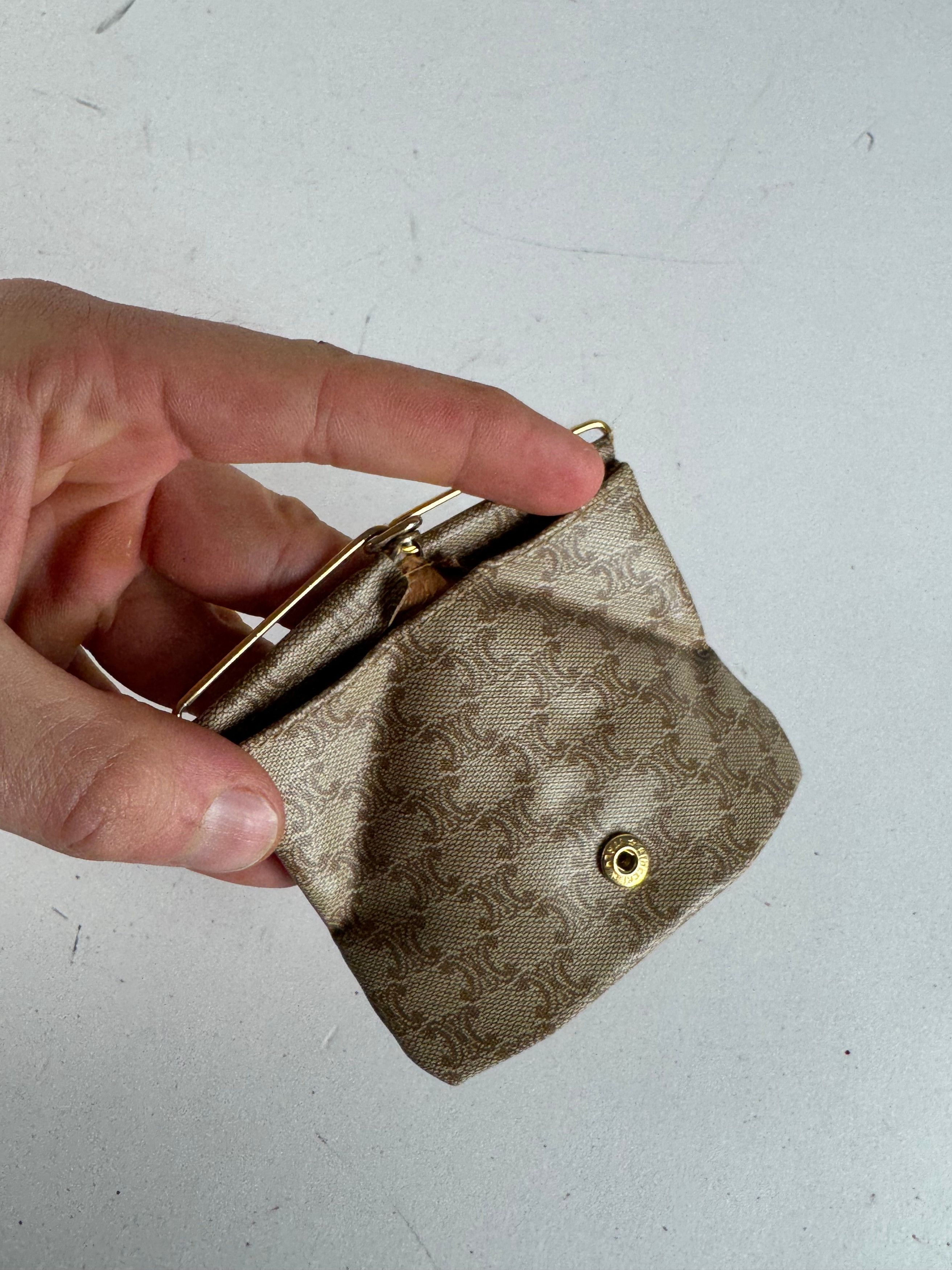 Other Vintage Celine Paris Leather Purse/Card Holder beige brown Size ONE SIZE - 4 Thumbnail