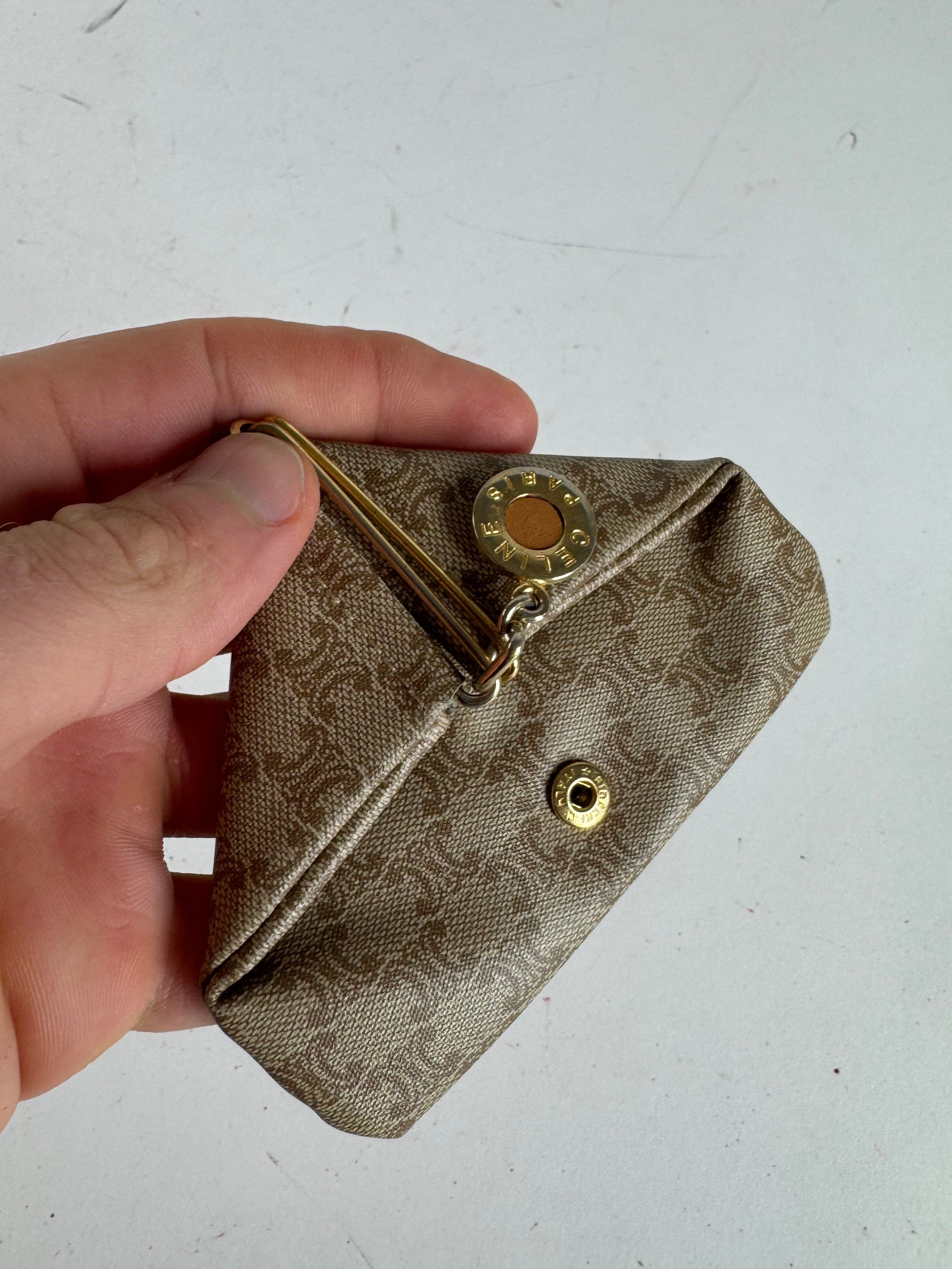 Other Vintage Celine Paris Leather Purse/Card Holder beige brown Size ONE SIZE - 3 Thumbnail