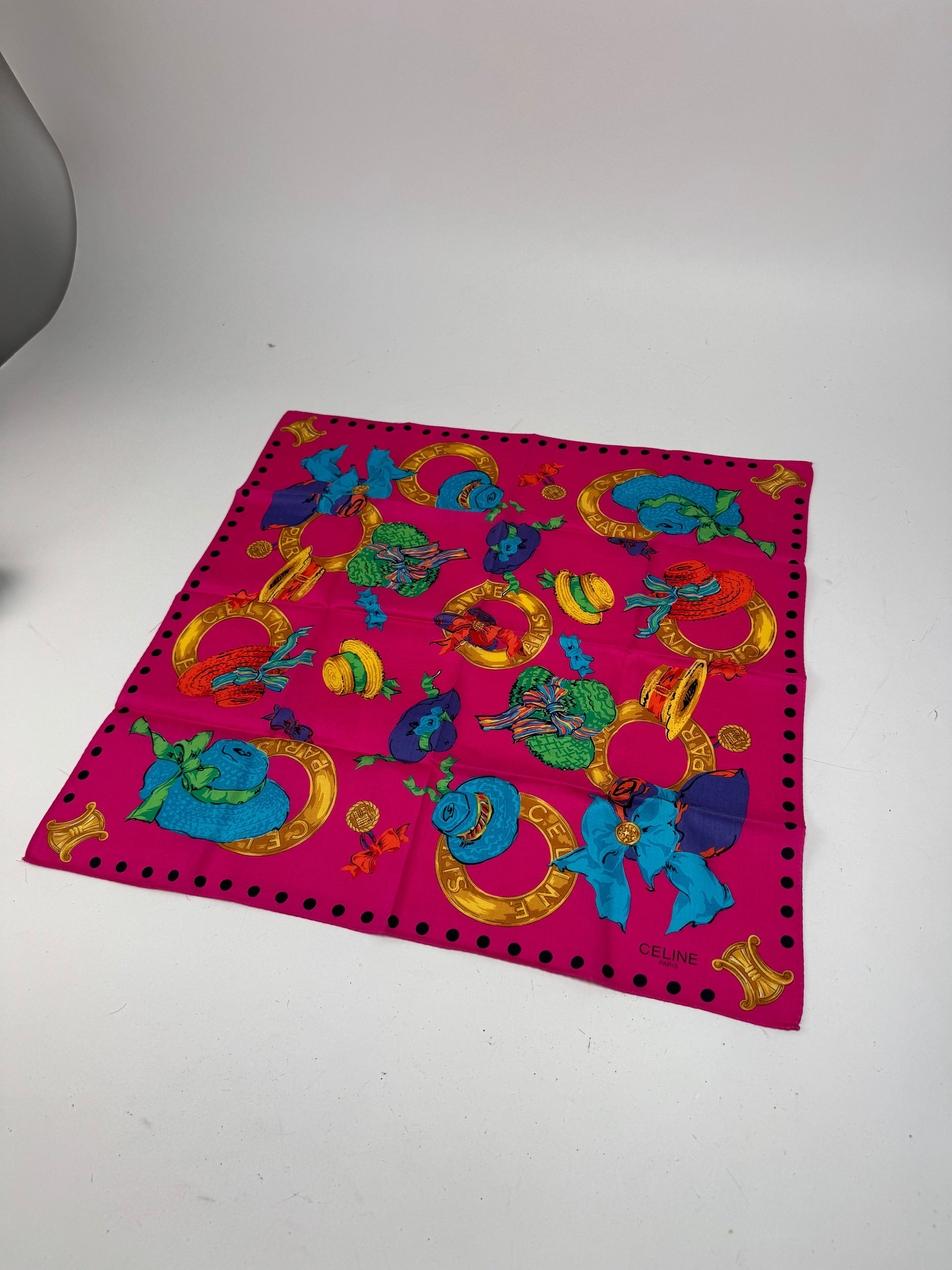 Other Vintage Celine Scarf Pink Size ONE SIZE - 3 Thumbnail