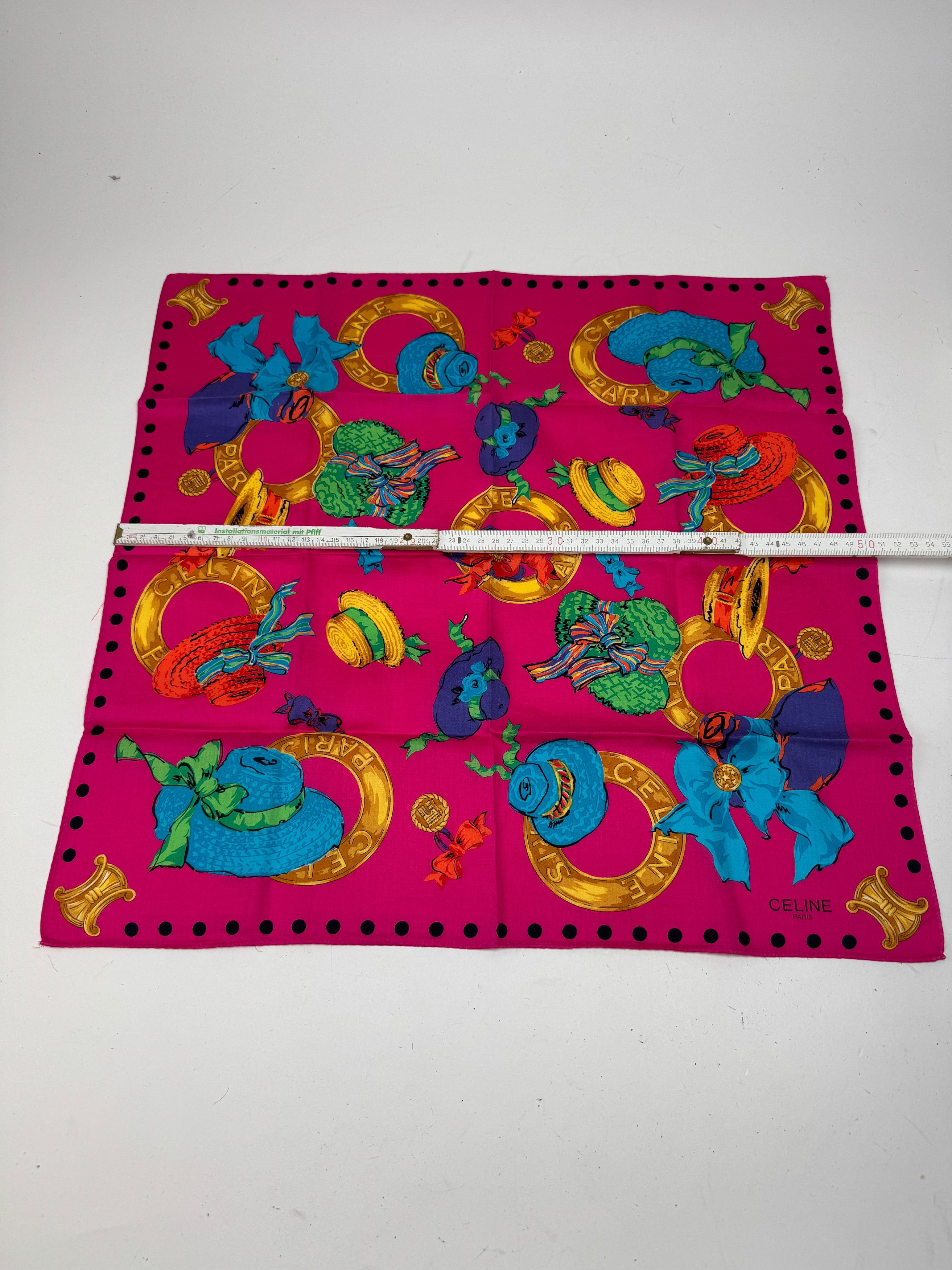 Other Vintage Celine Scarf Pink Size ONE SIZE - 7 Thumbnail