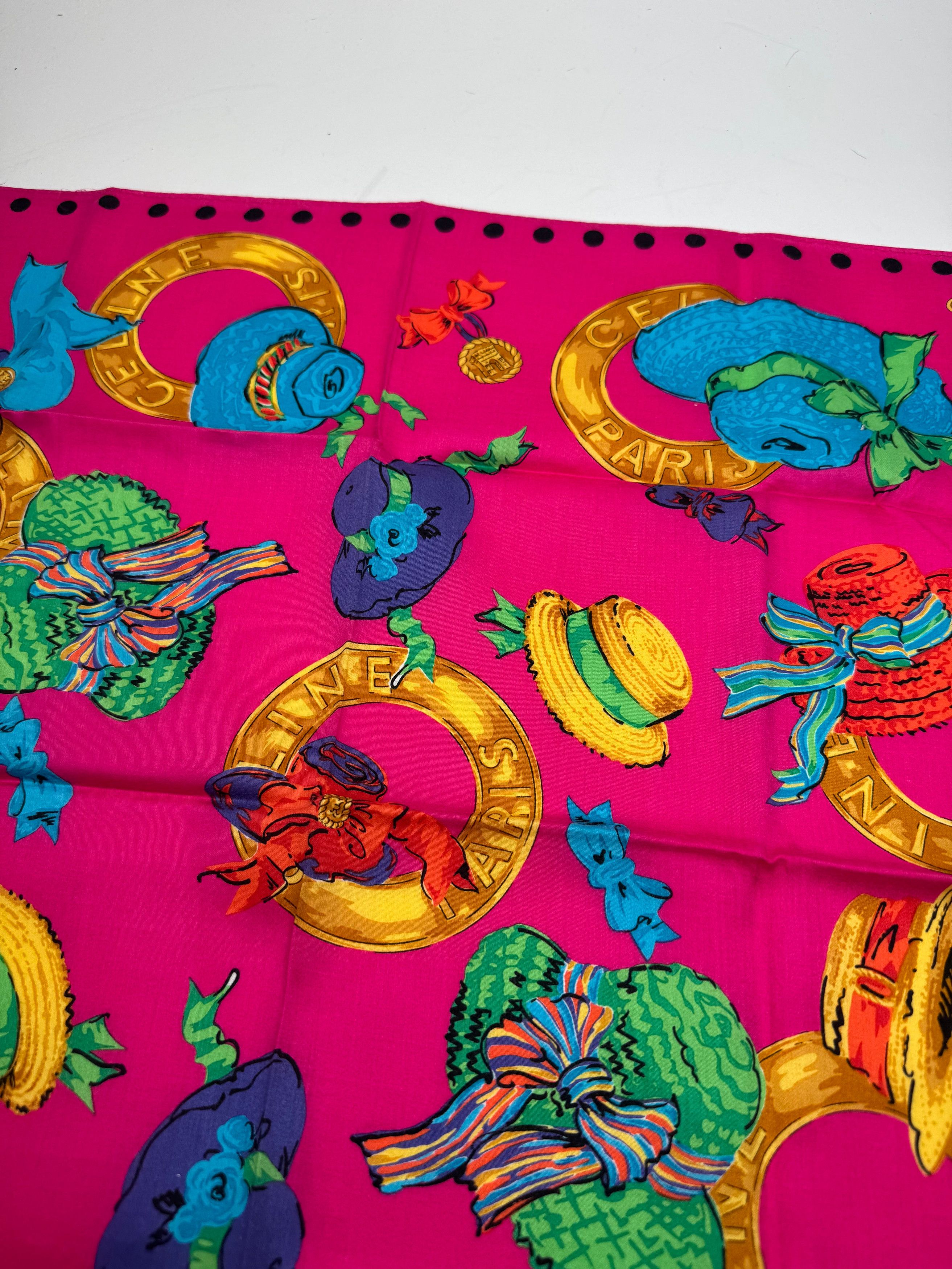 Other Vintage Celine Scarf Pink Size ONE SIZE - 6 Thumbnail