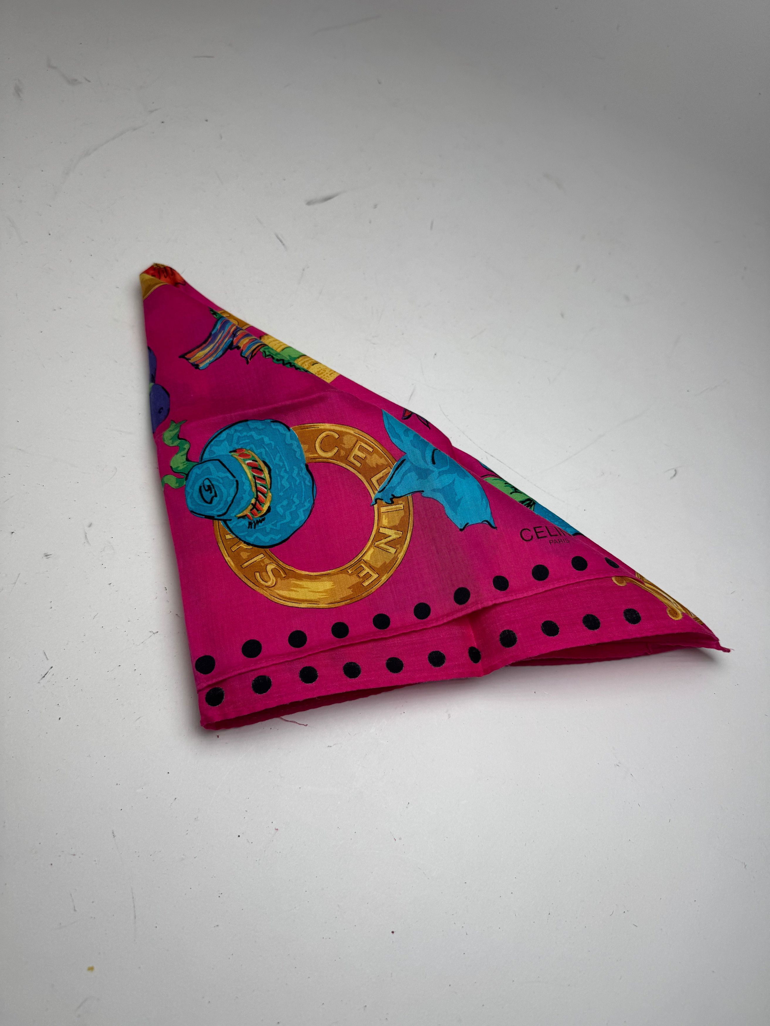 Other Vintage Celine Scarf Pink Size ONE SIZE - 8 Thumbnail