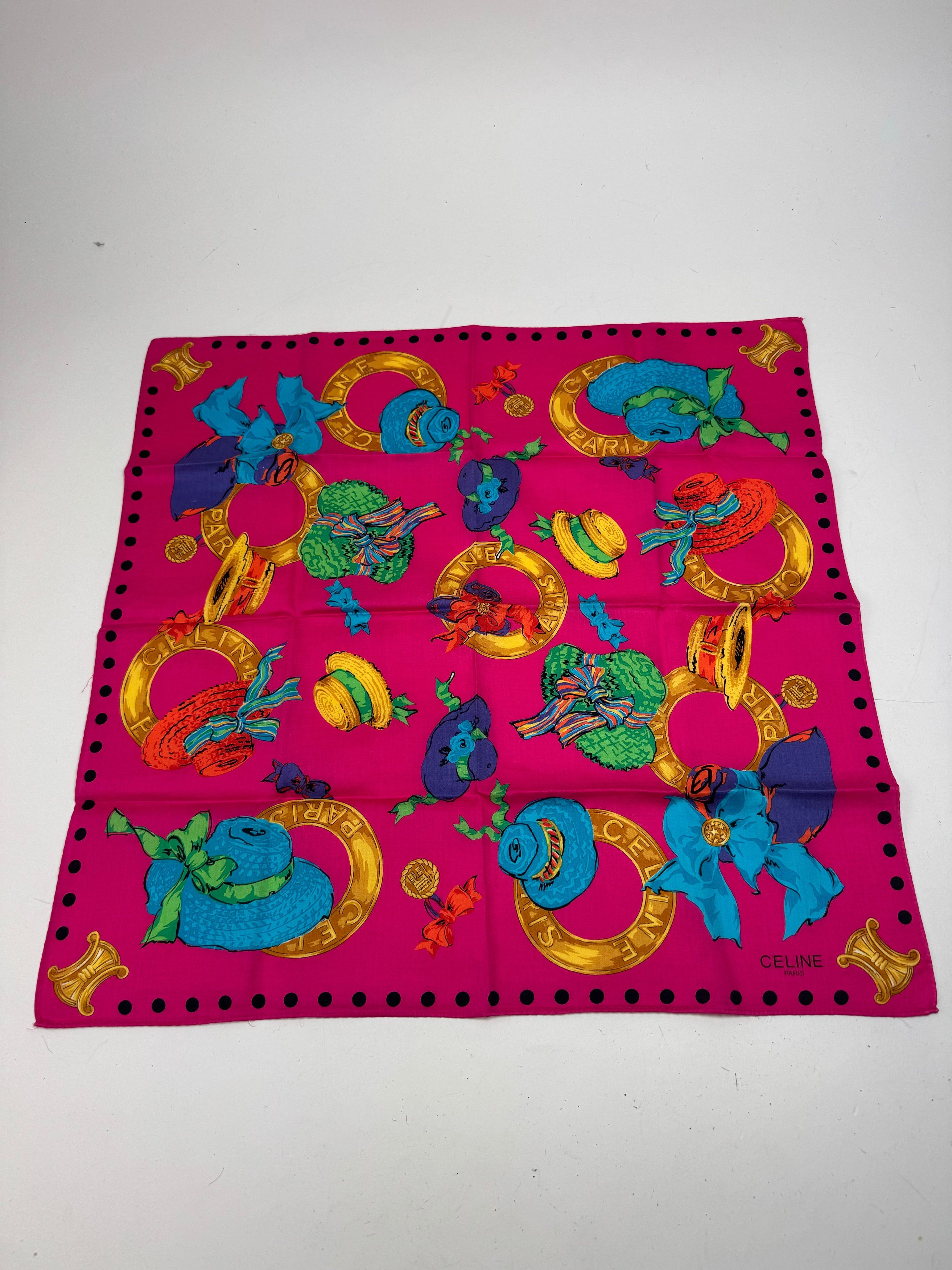 Other Vintage Celine Scarf Pink Size ONE SIZE - 9 Thumbnail