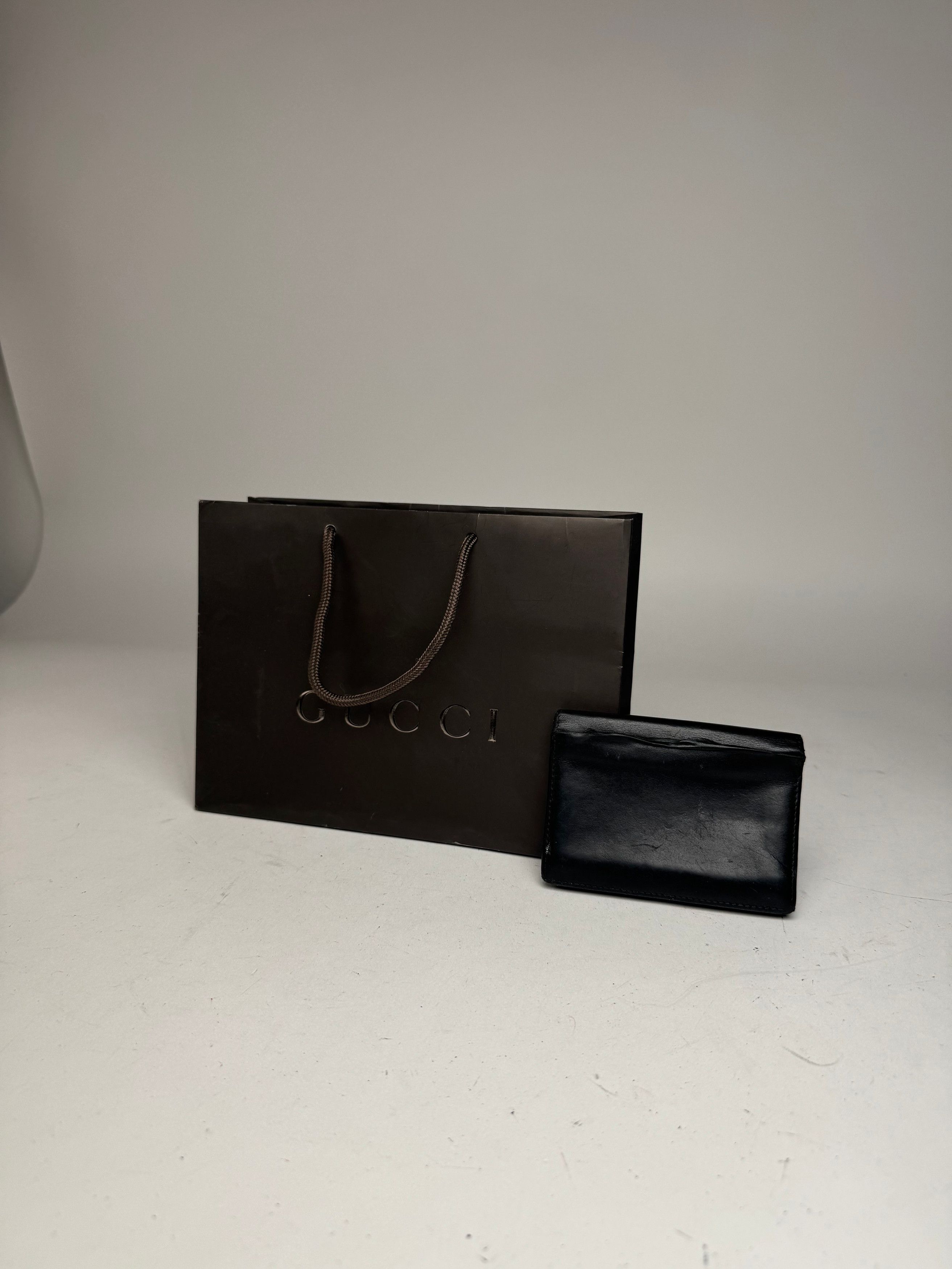 Gucci Vintage Leather Card Holder Black Size ONE SIZE - 2 Thumbnail