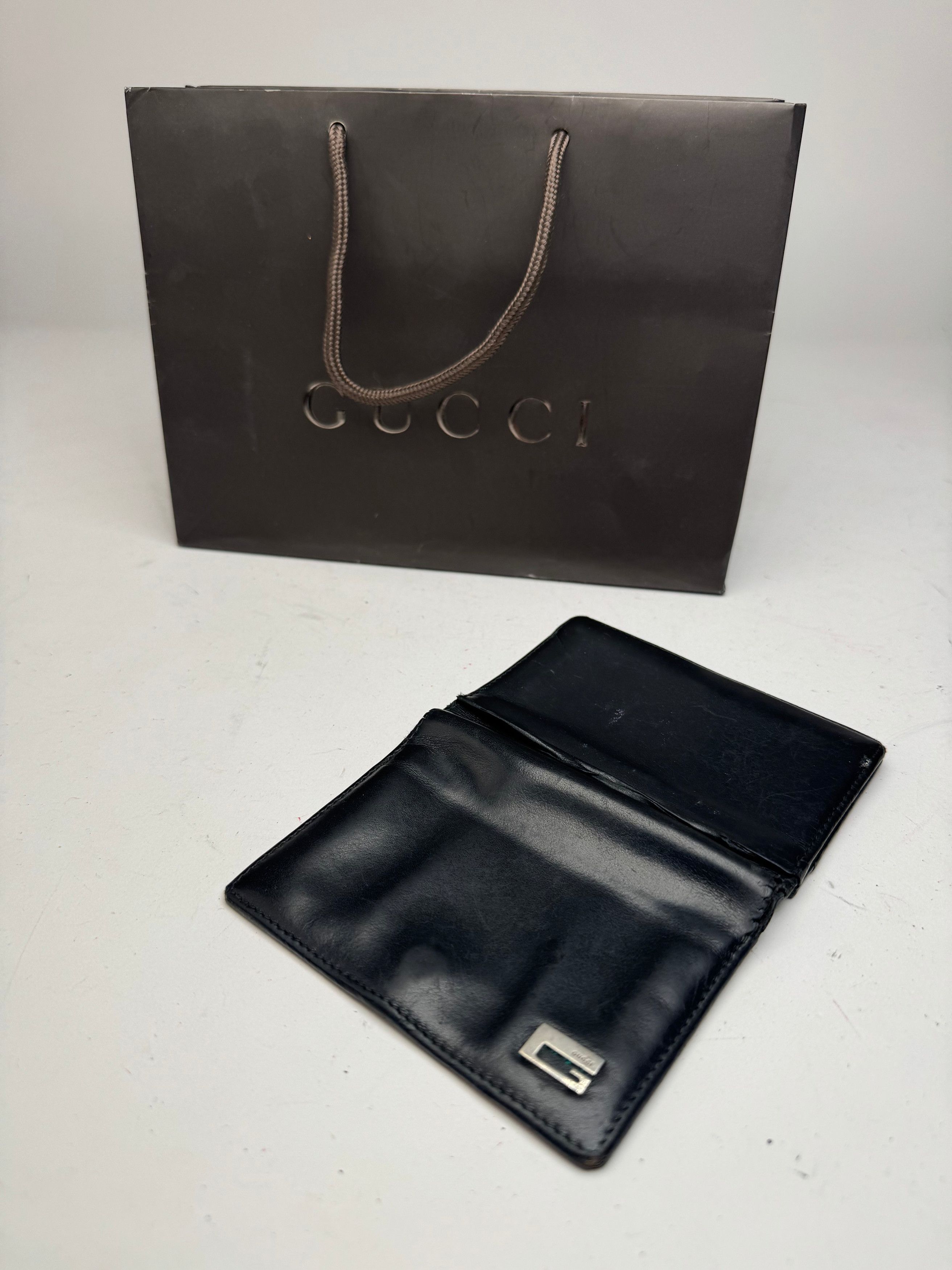 Gucci Vintage Leather Card Holder Black Size ONE SIZE - 7 Thumbnail