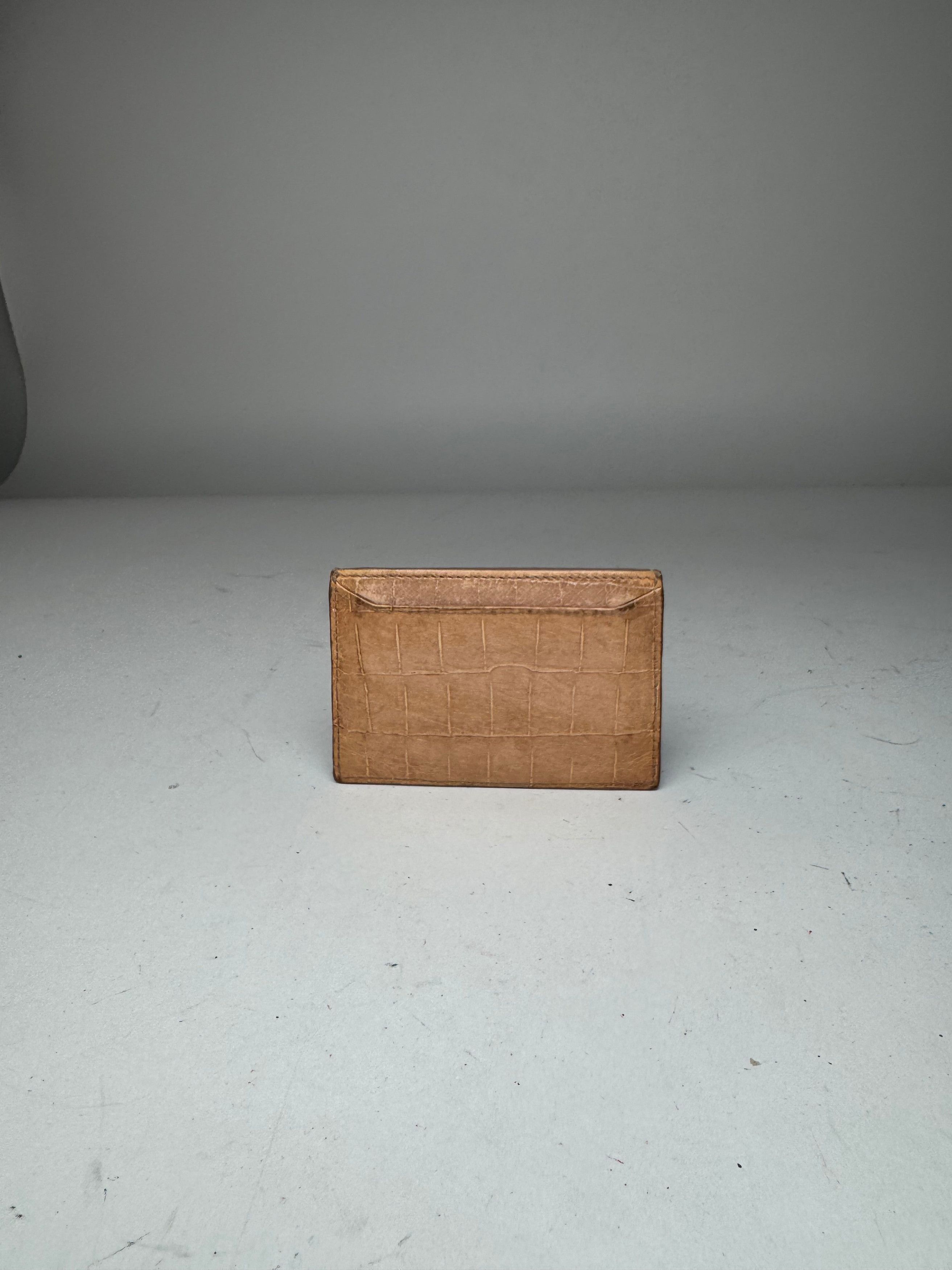 Miu Miu Vintage Leather Card Holder Brown Size ONE SIZE - 2 Thumbnail