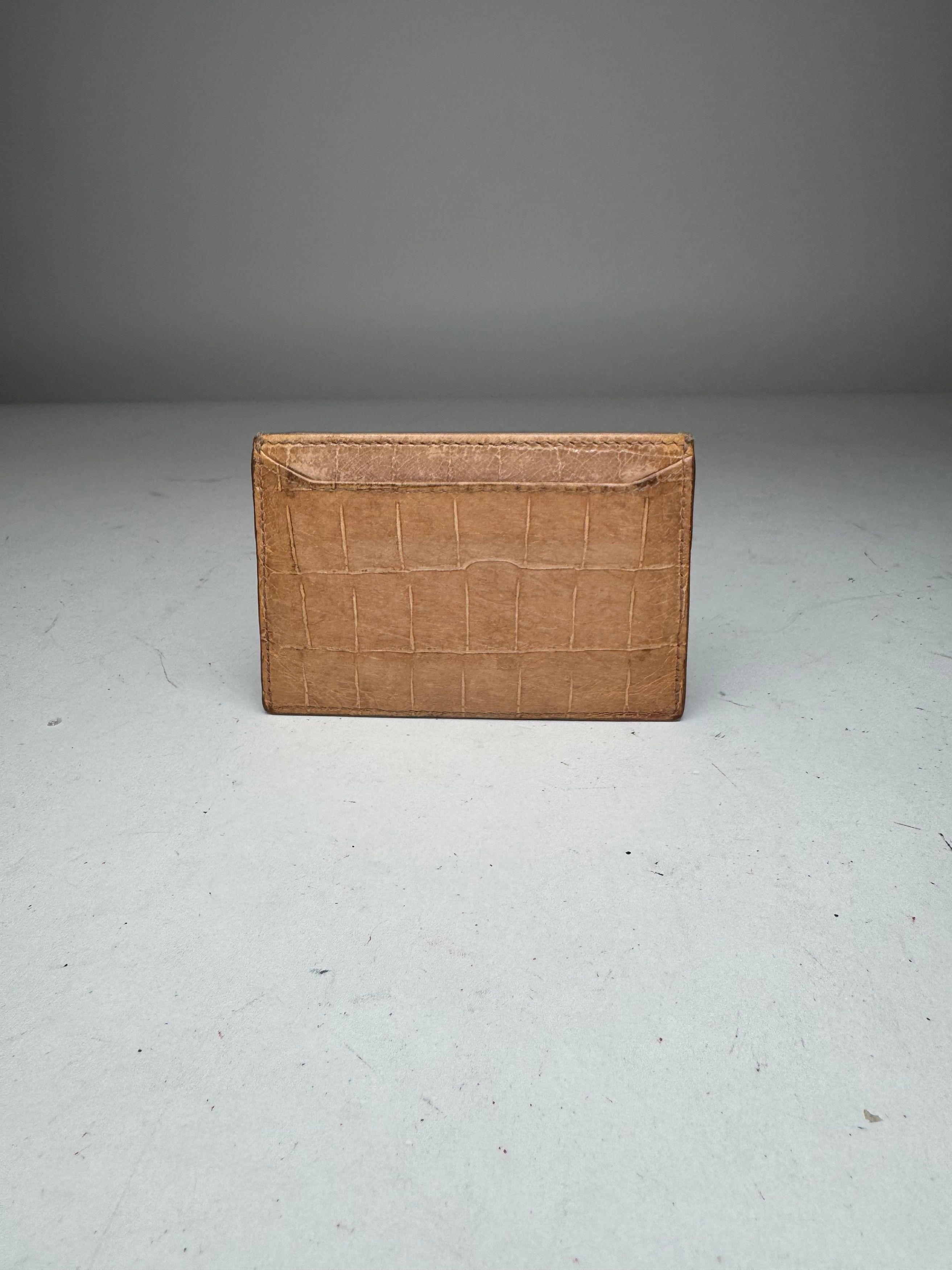 Miu Miu Vintage Leather Card Holder Brown Size ONE SIZE - 10 Thumbnail