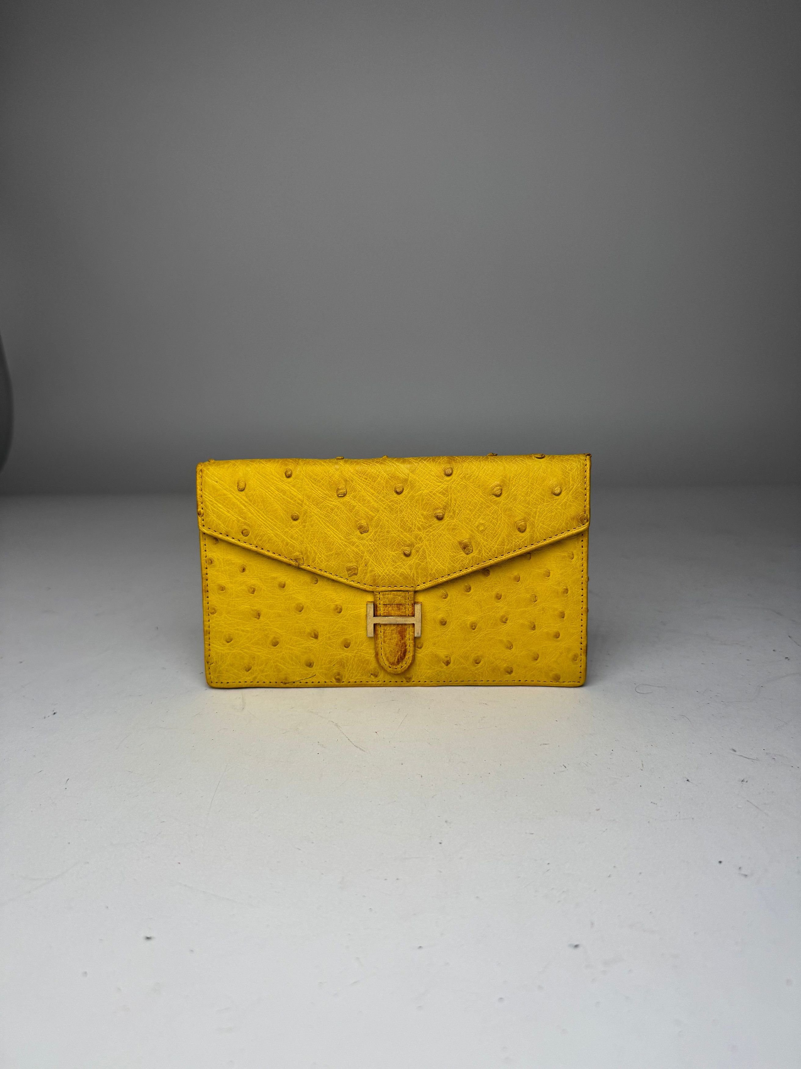 Other Vintage Ostrich Leather Wallet Yellow Size ONE SIZE - 10 Thumbnail
