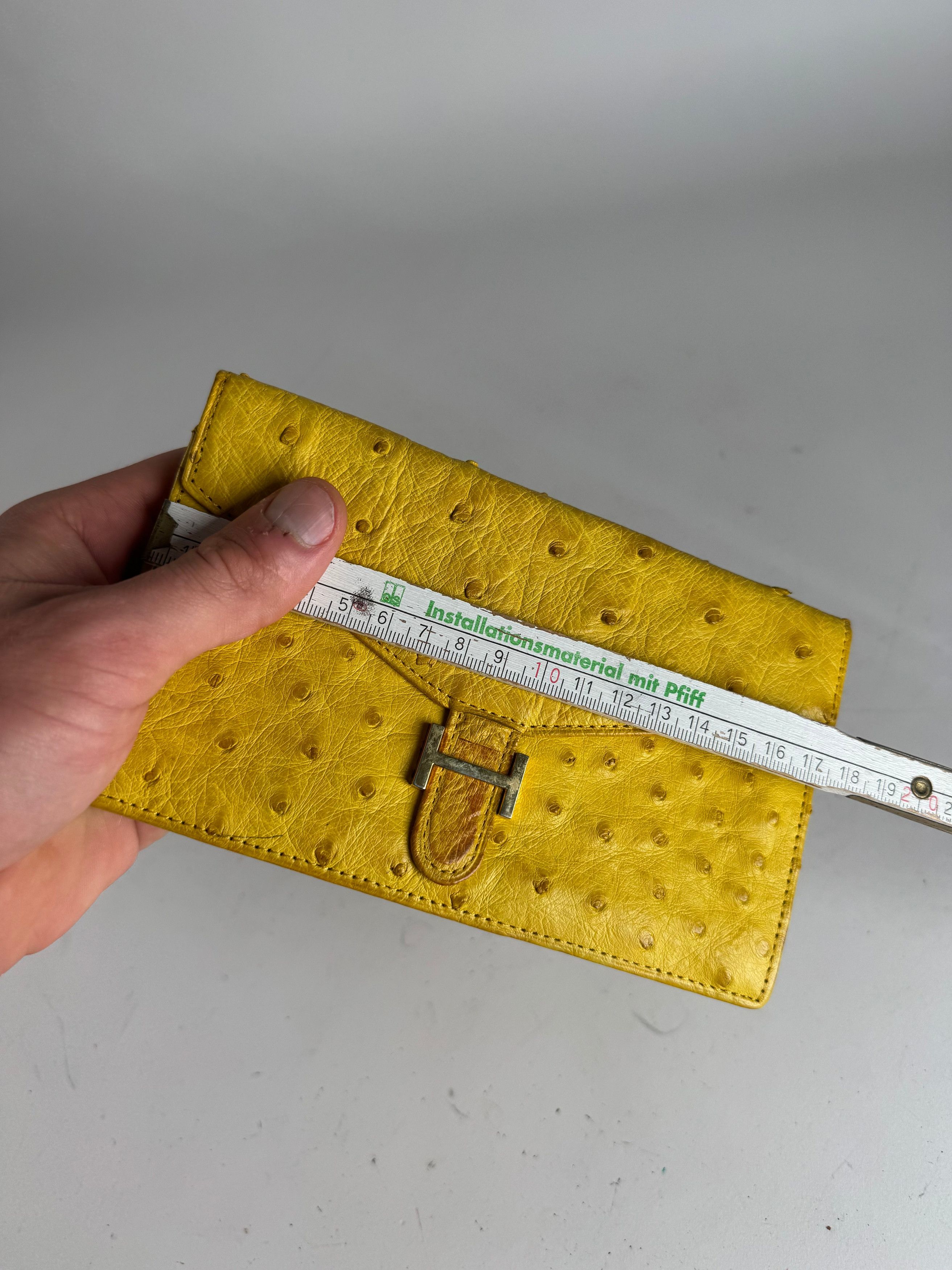 Other Vintage Ostrich Leather Wallet Yellow Size ONE SIZE - 8 Thumbnail