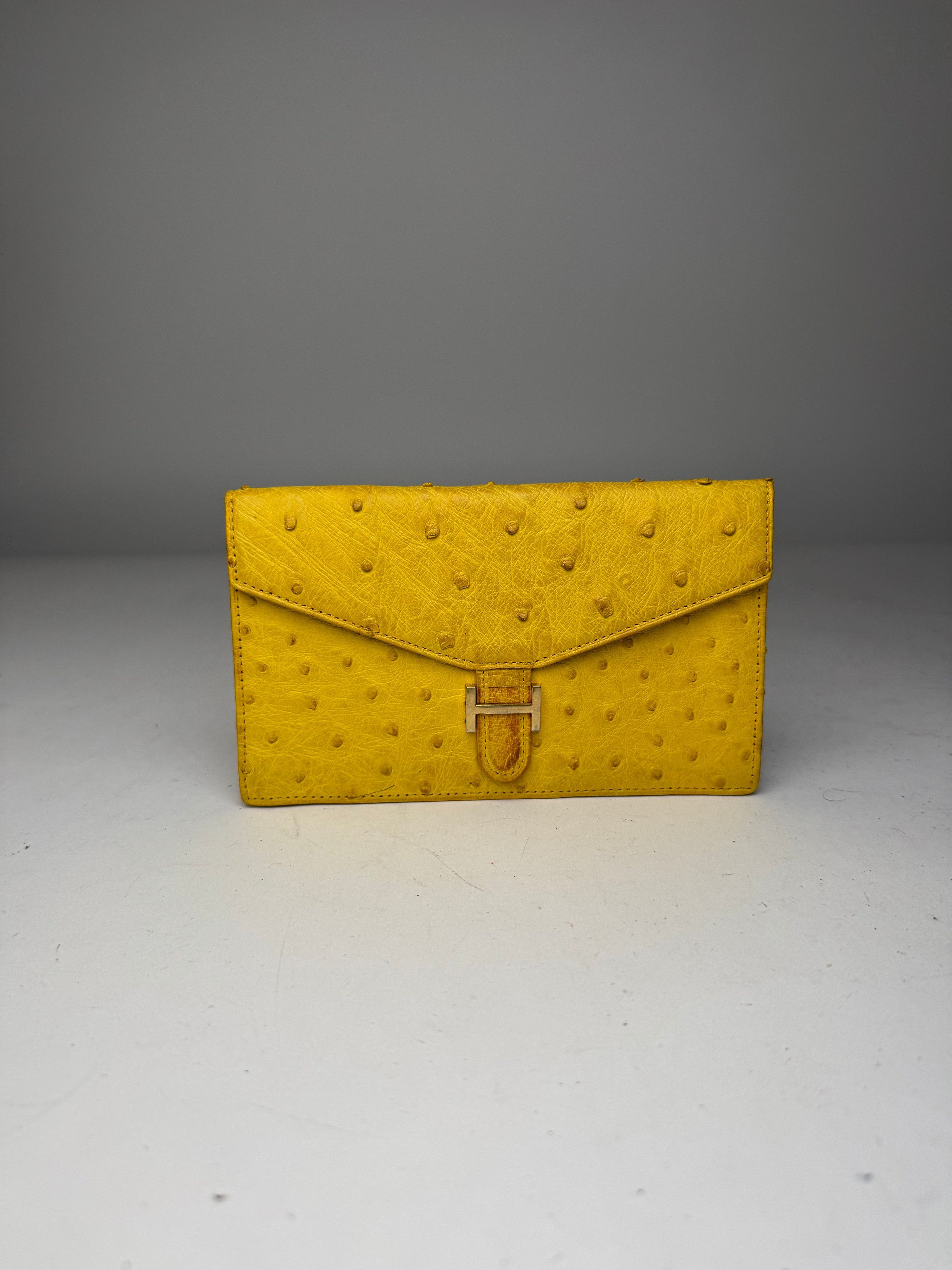 Other Vintage Ostrich Leather Wallet Yellow Size ONE SIZE - 7 Thumbnail