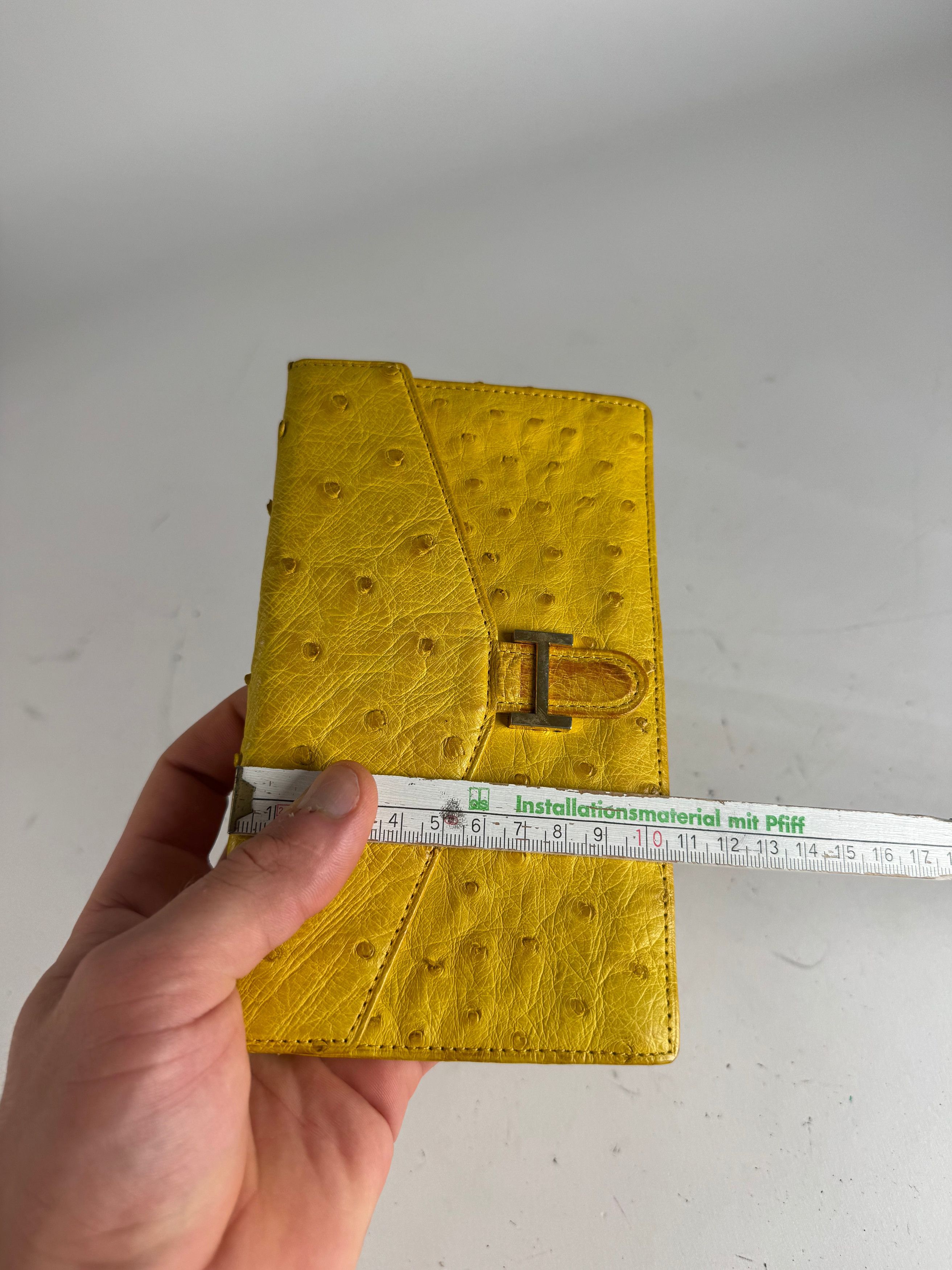 Other Vintage Ostrich Leather Wallet Yellow Size ONE SIZE - 9 Thumbnail