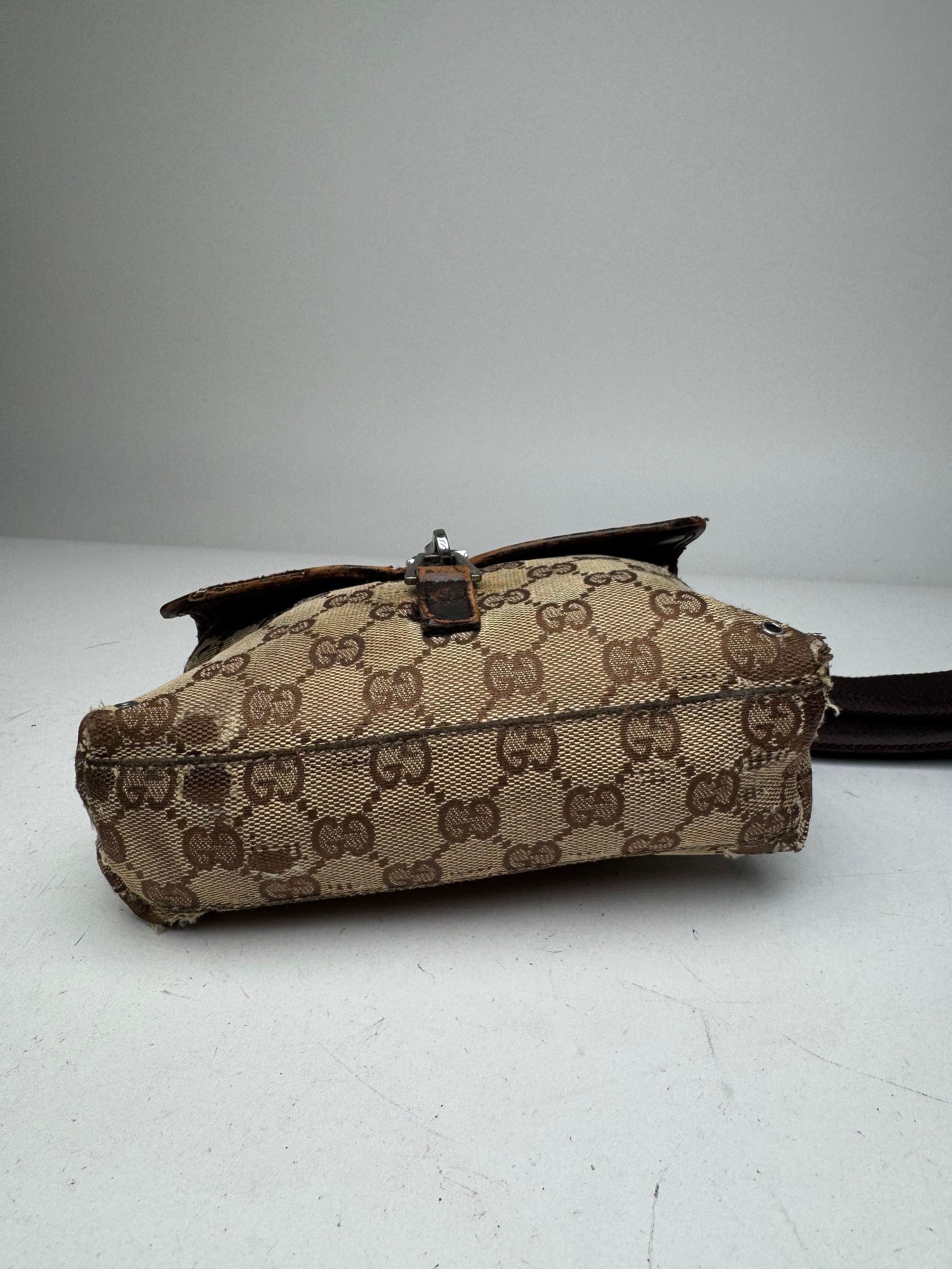 Gucci Vintage Monogram Crossbody Bag Beige Brown Size ONE SIZE - 10 Thumbnail