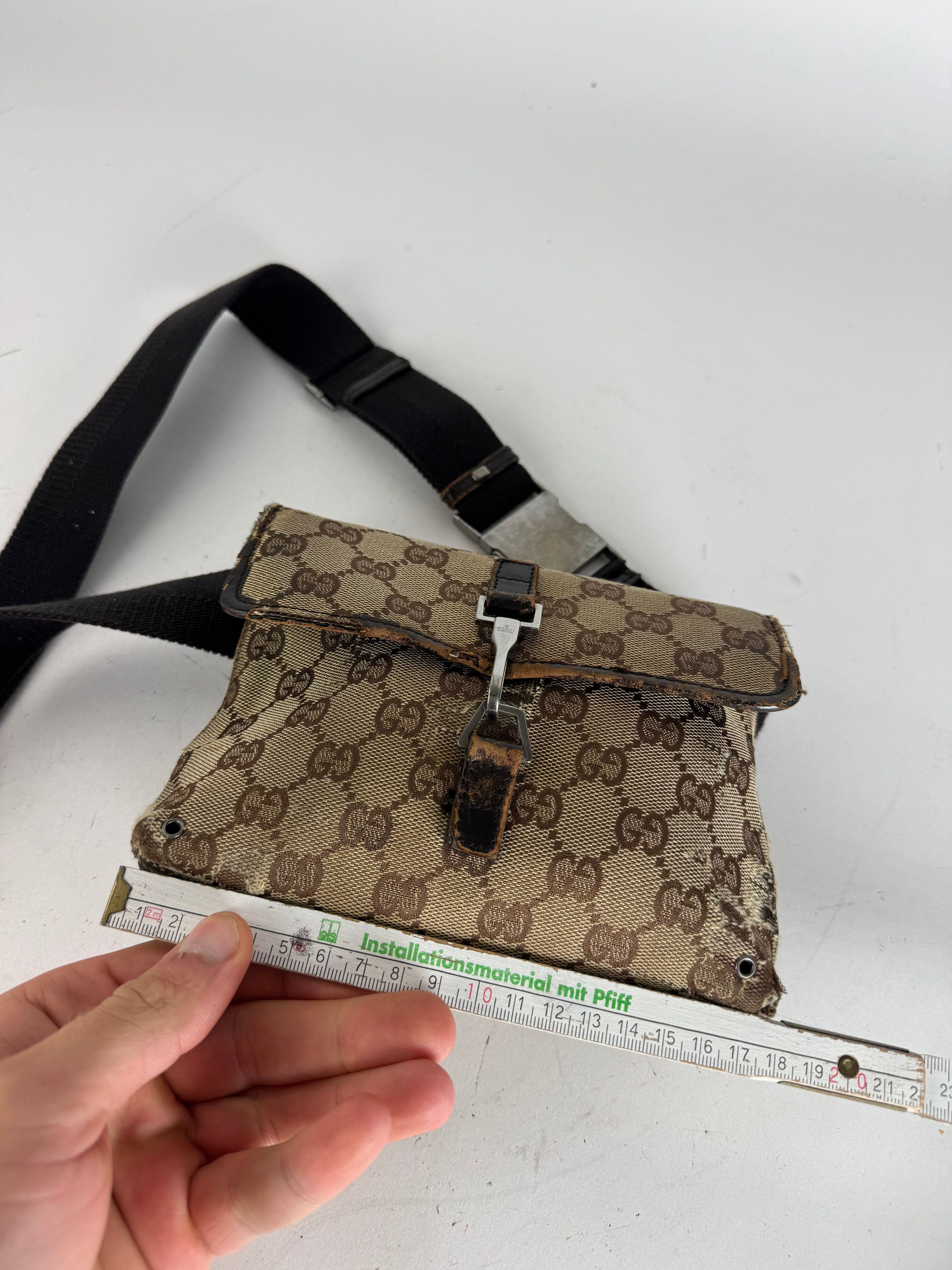 Gucci Vintage Monogram Crossbody Bag Beige Brown Size ONE SIZE - 13 Thumbnail