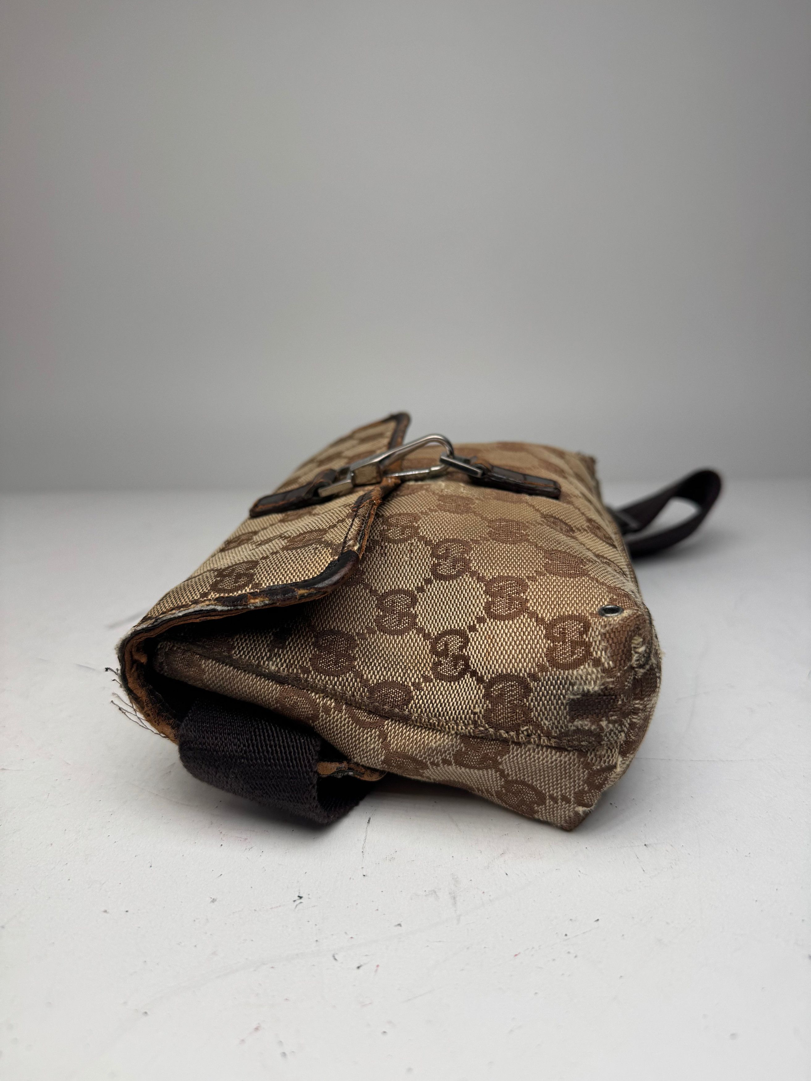 Gucci Vintage Monogram Crossbody Bag Beige Brown Size ONE SIZE - 8 Thumbnail