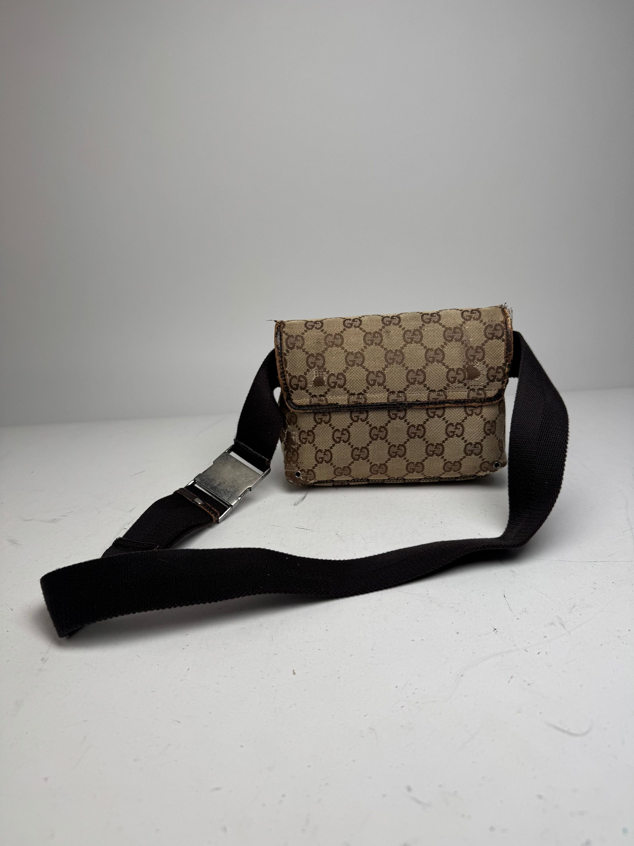 Gucci Vintage Monogram Crossbody Bag Beige Brown Size ONE SIZE - 2 Thumbnail