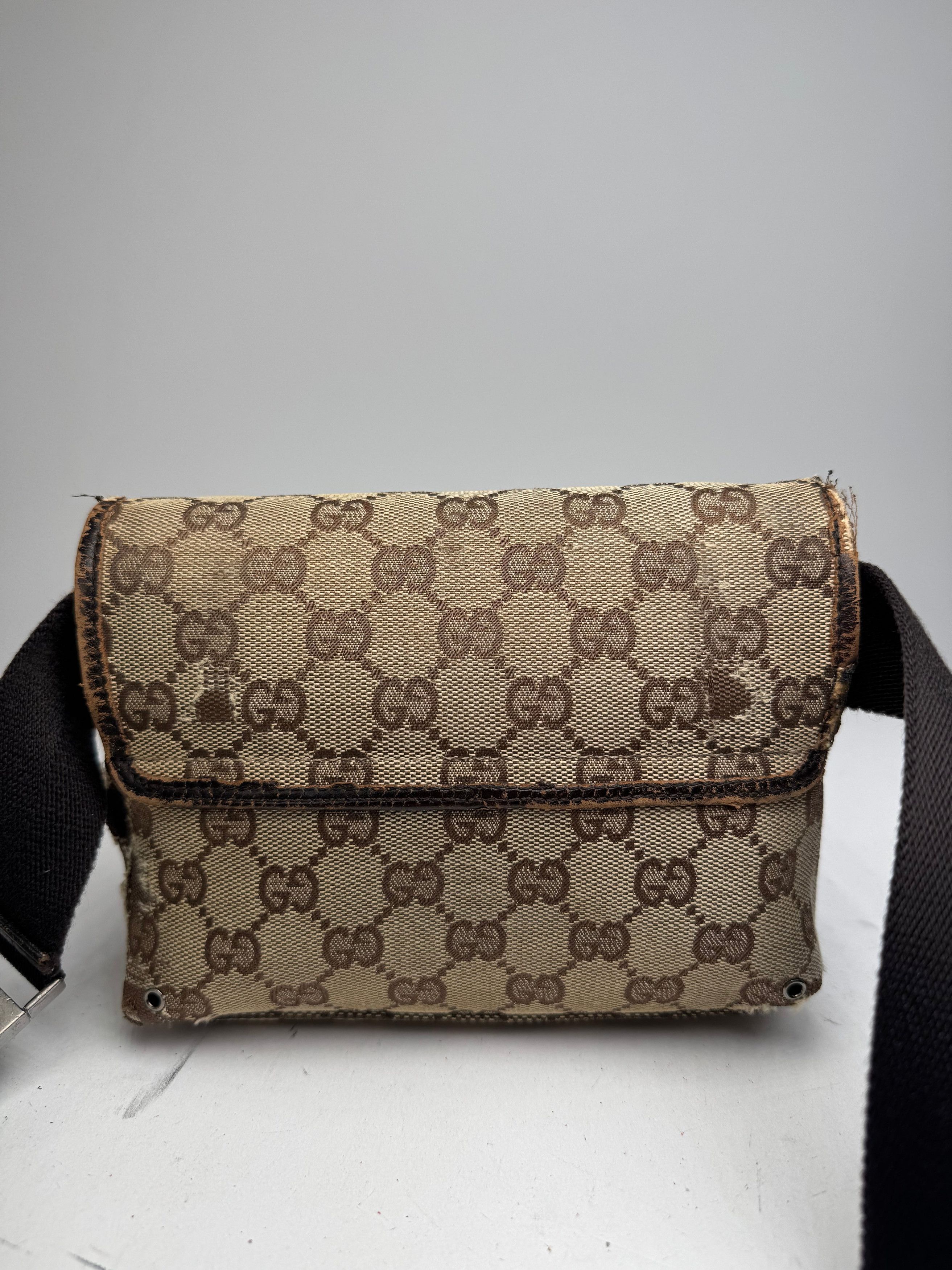 Gucci Vintage Monogram Crossbody Bag Beige Brown Size ONE SIZE - 9 Thumbnail