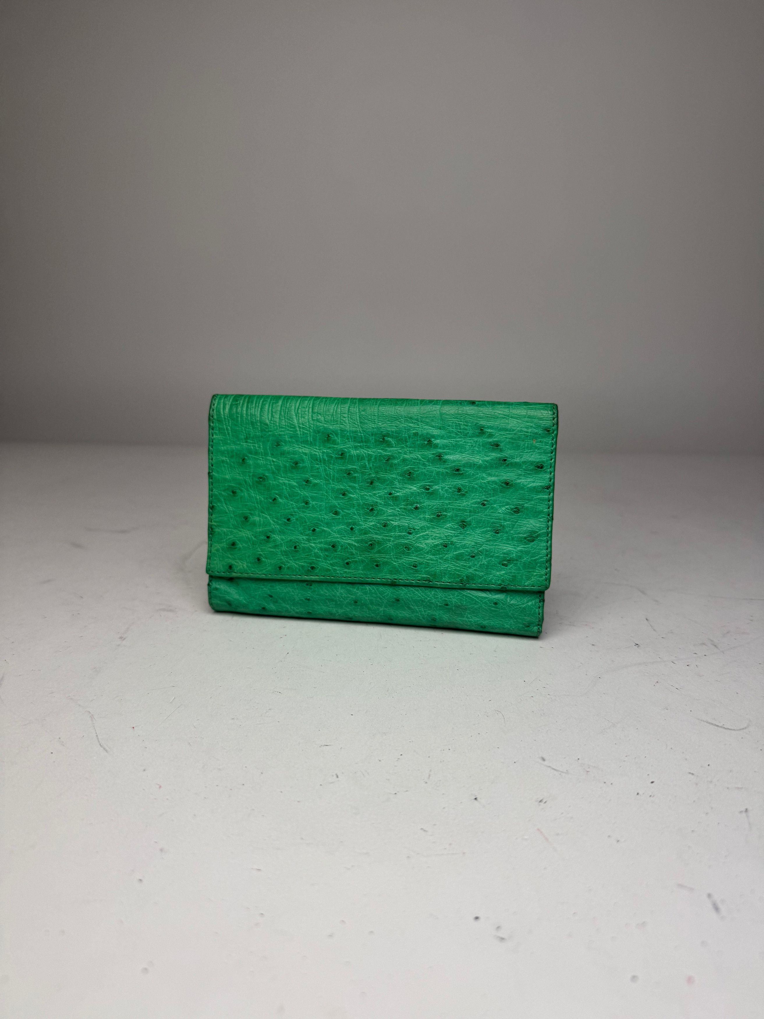 Other Vintage Ostrich Leather Wallet Green Size ONE SIZE - 7 Thumbnail