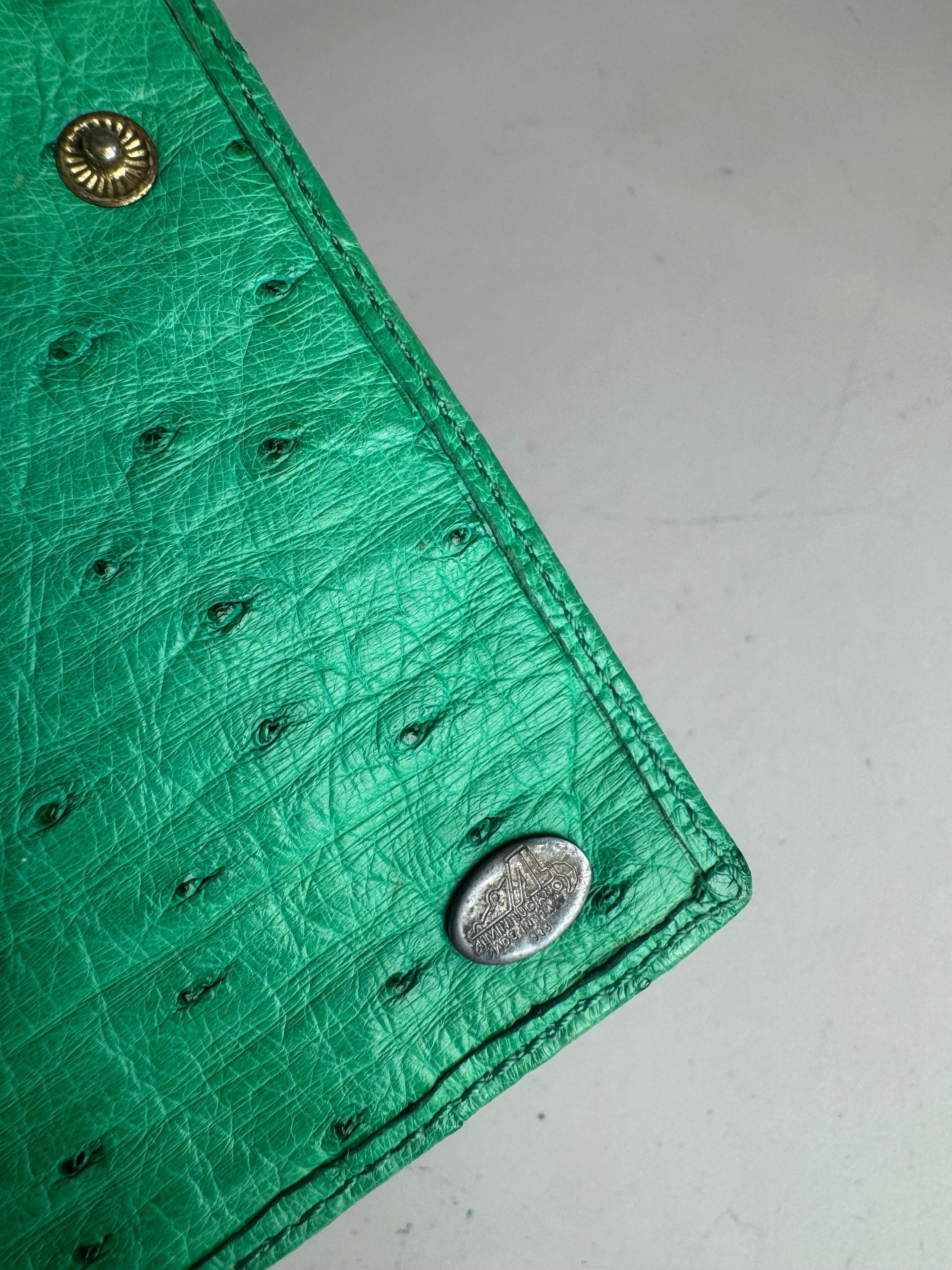 Other Vintage Ostrich Leather Wallet Green Size ONE SIZE - 4 Thumbnail