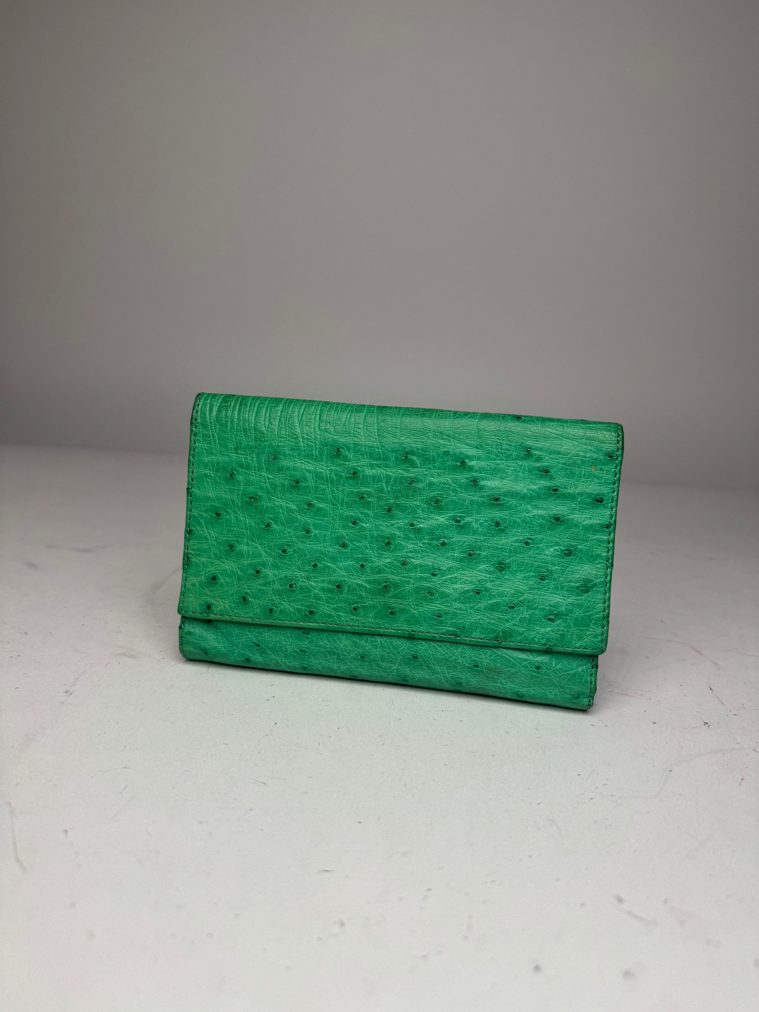 Other Vintage Ostrich Leather Wallet Green Size ONE SIZE - 12 Thumbnail