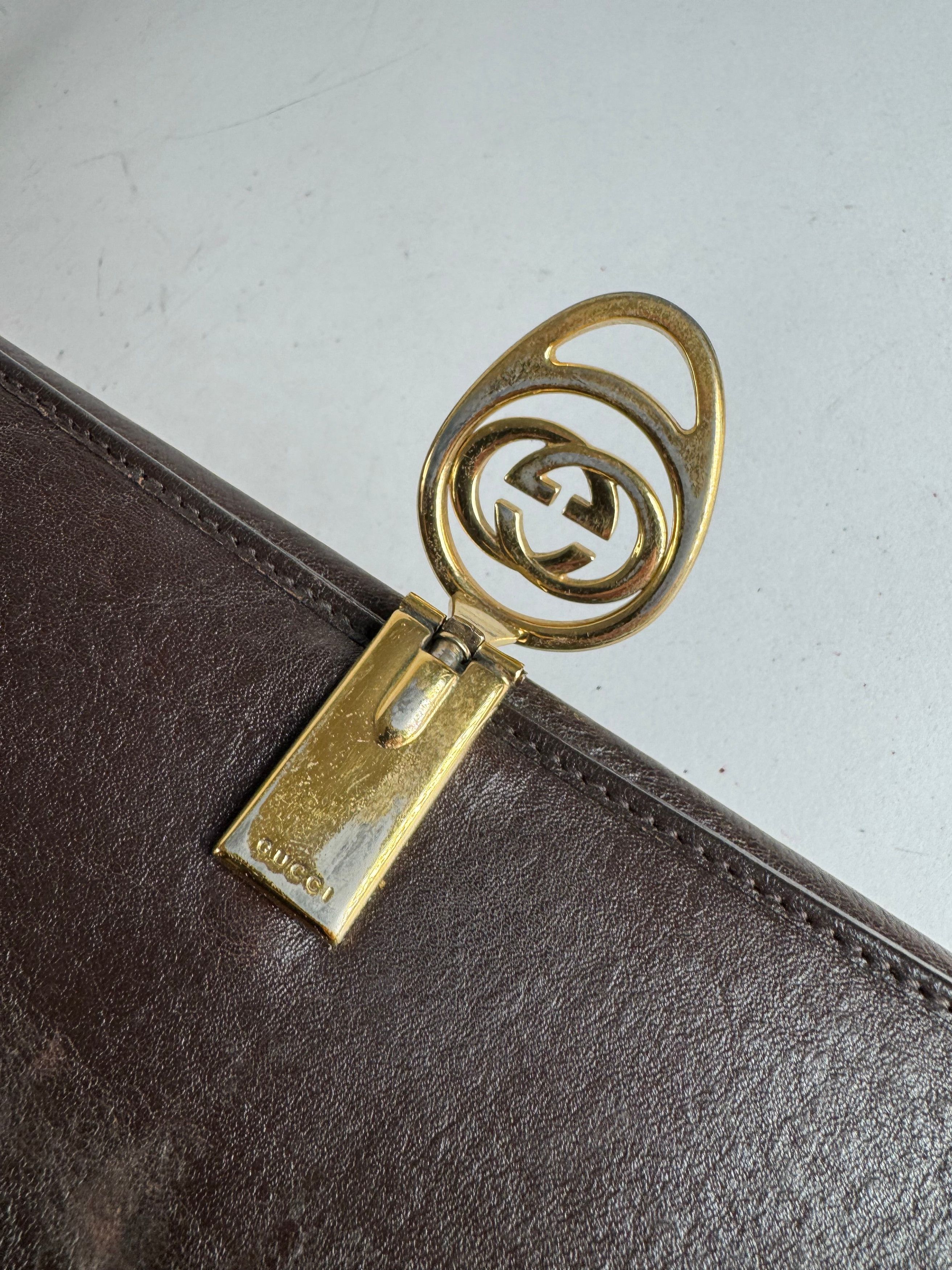 Gucci Vintage GG Monogram Leather Wallet Beige Brown Size ONE SIZE - 6 Thumbnail