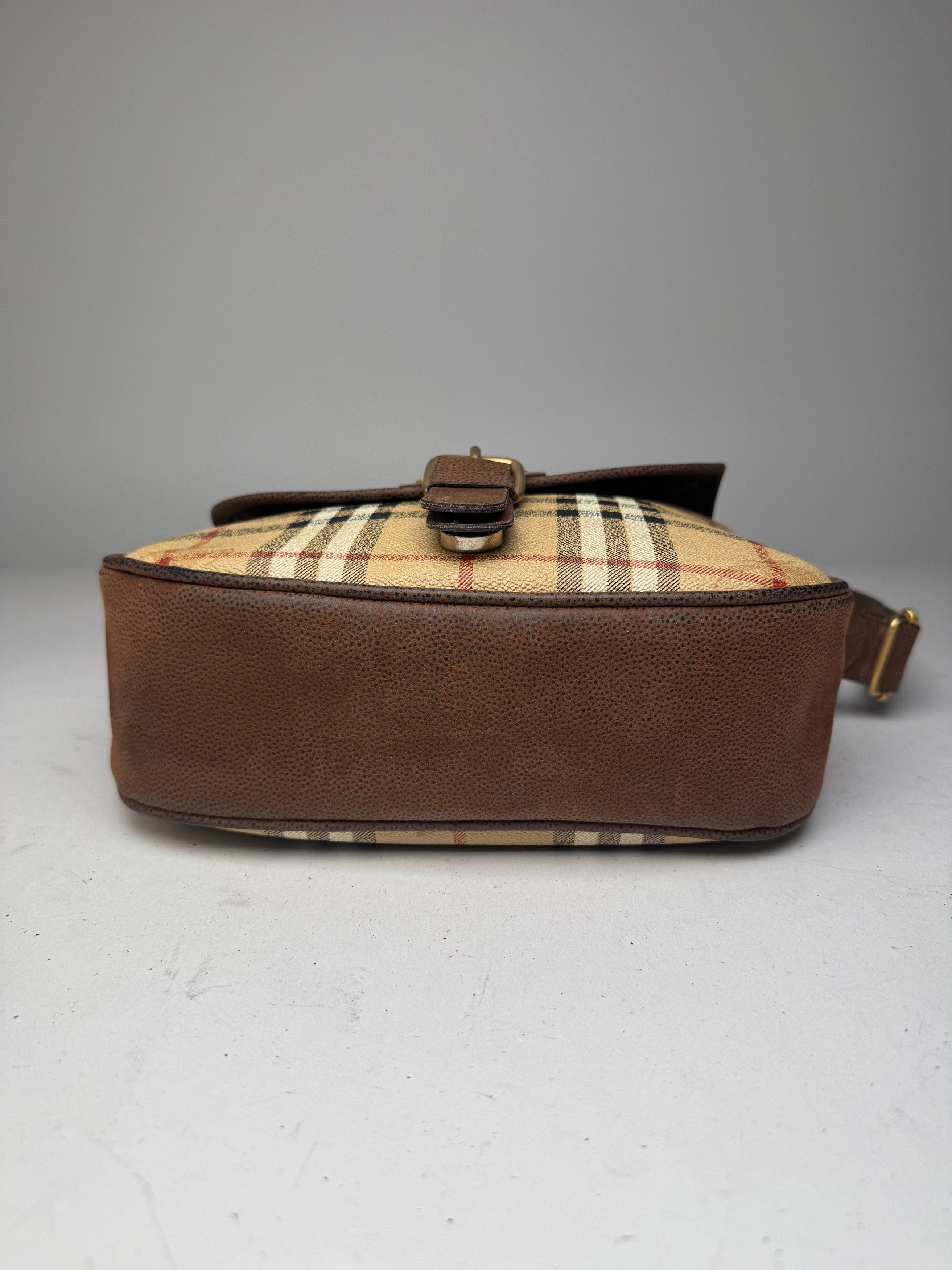 Burberry Vintage 2Way Nova Check Leather Bag Beige Brown Size ONE SIZE - 14 Thumbnail