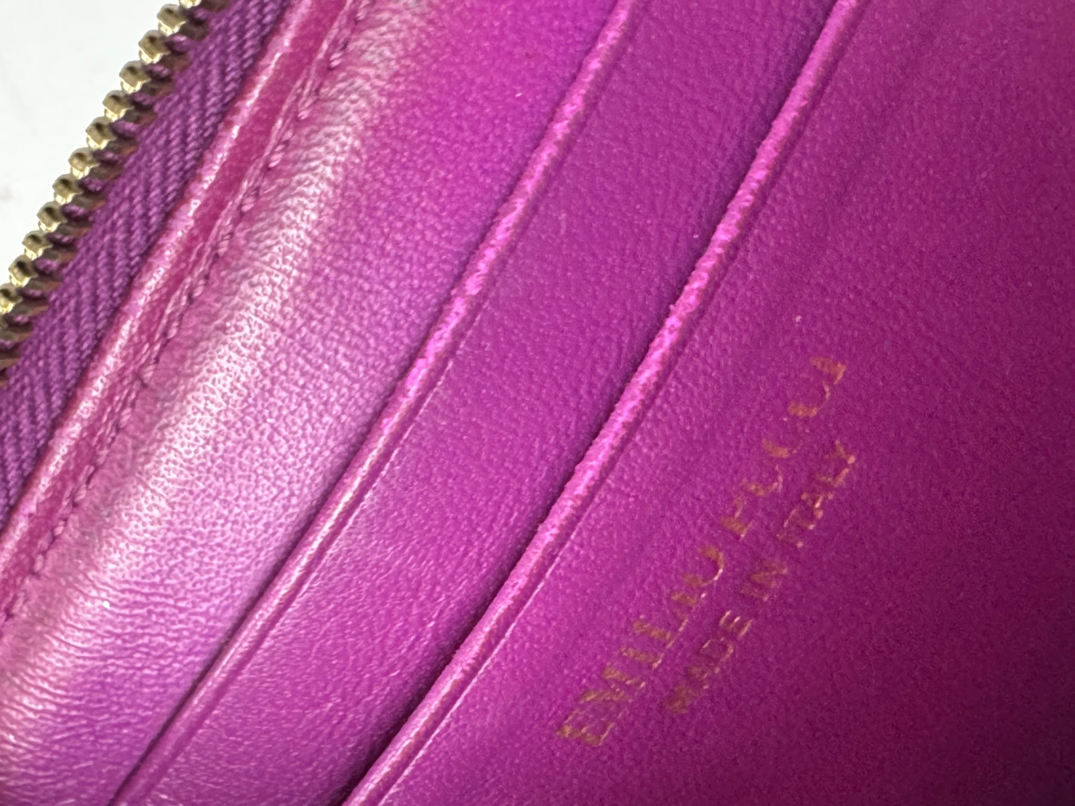 Emilio Pucci Vintage Leather Card Holder Purple Red White Size ONE SIZE - 4 Thumbnail
