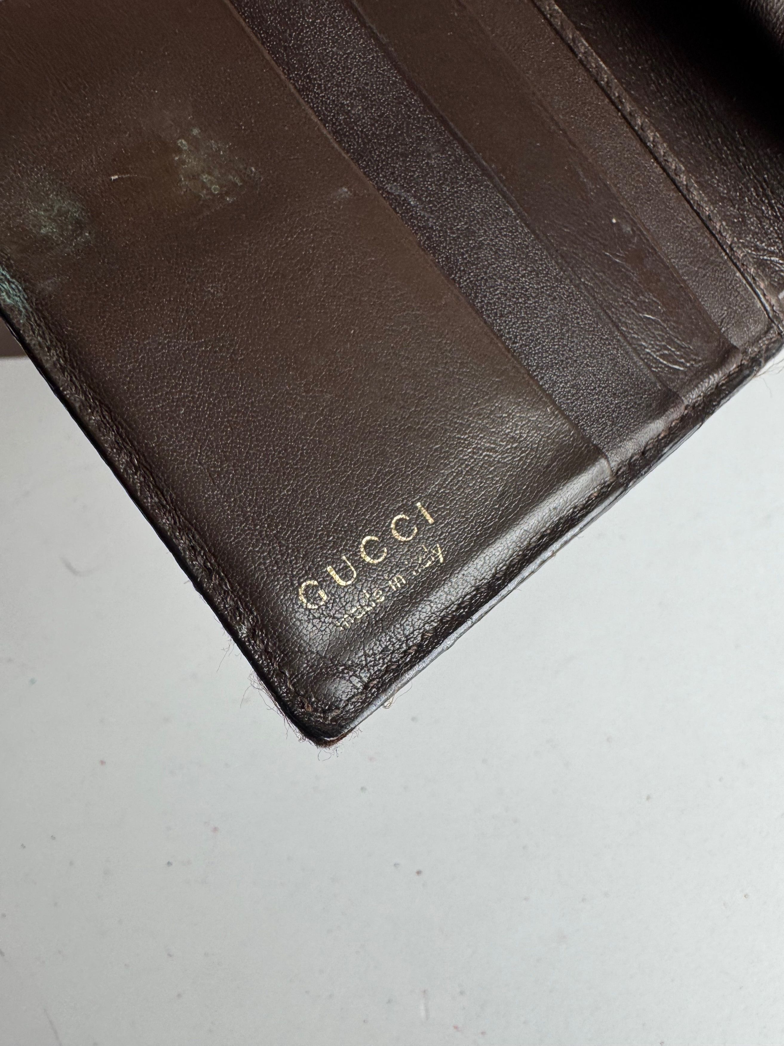 Gucci Vintage Leather Wallet Brown Size ONE SIZE - 5 Thumbnail