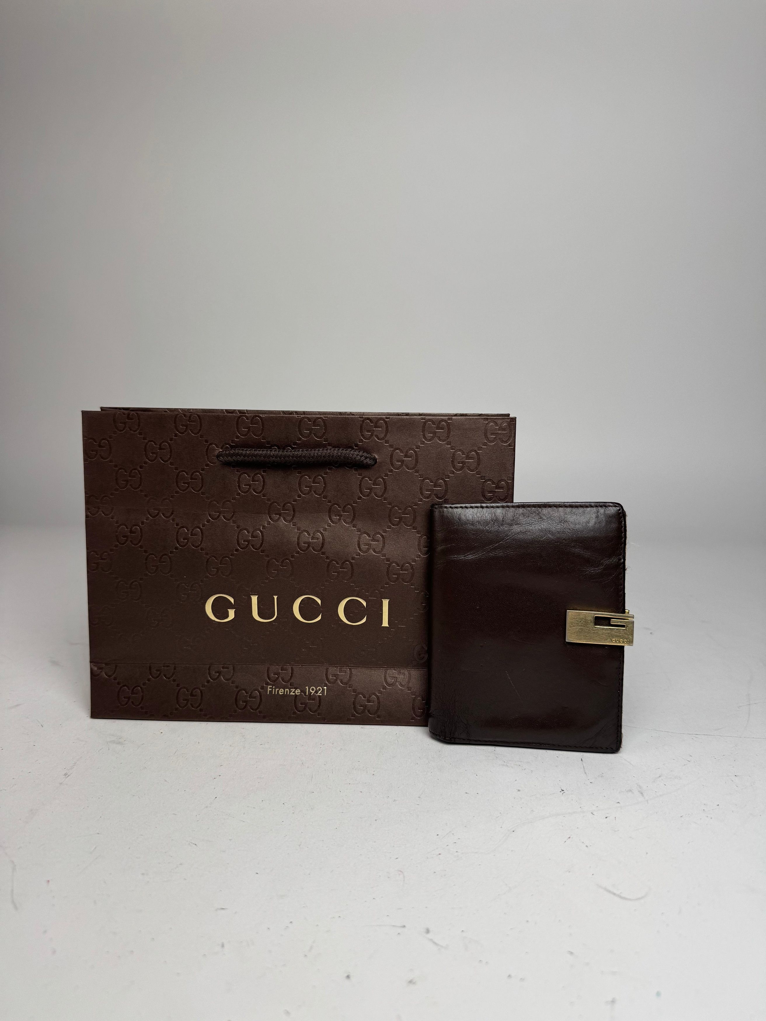 Gucci Vintage Leather Wallet Brown Size ONE SIZE - 11 Thumbnail