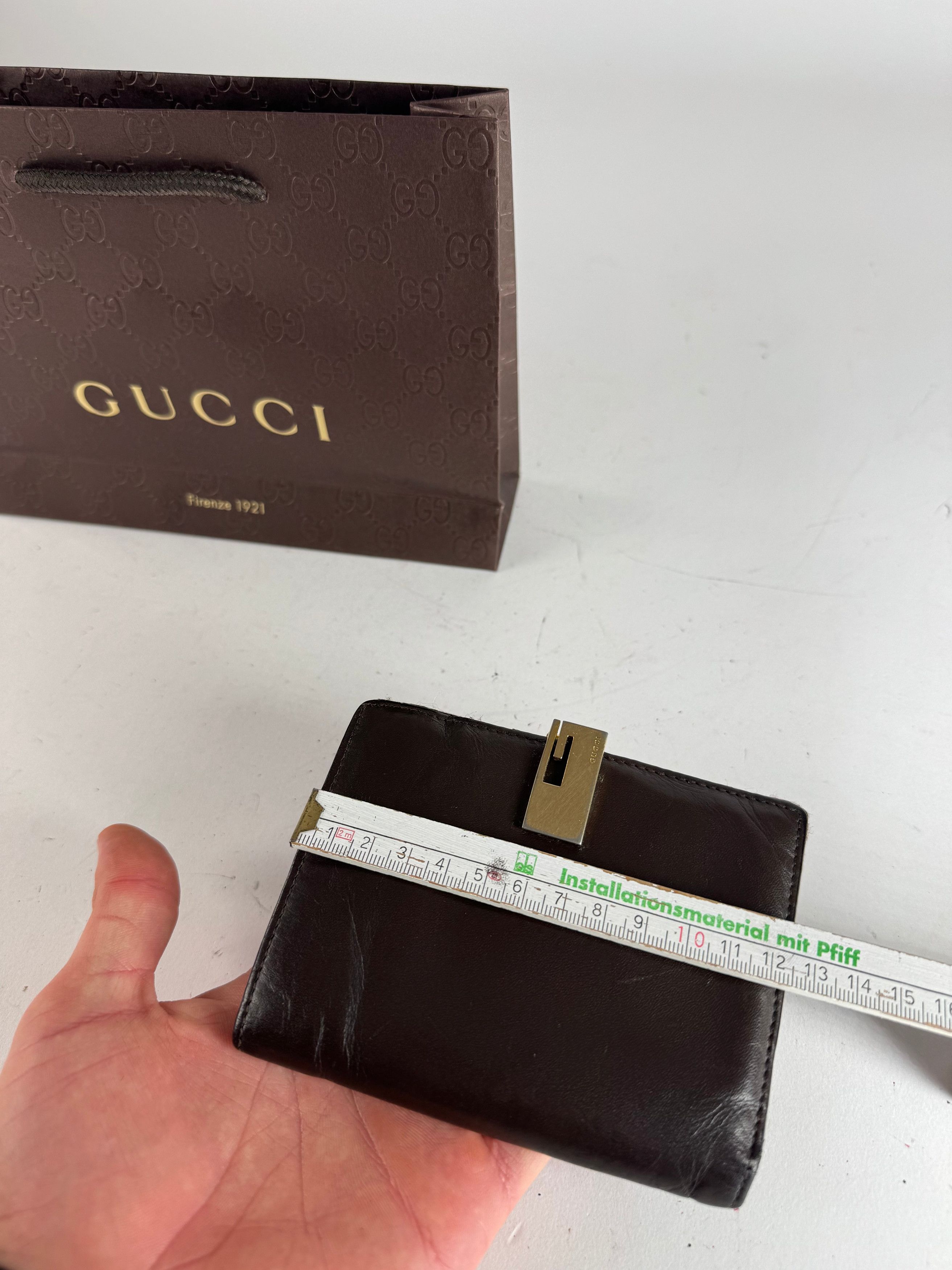 Gucci Vintage Leather Wallet Brown Size ONE SIZE - 10 Thumbnail