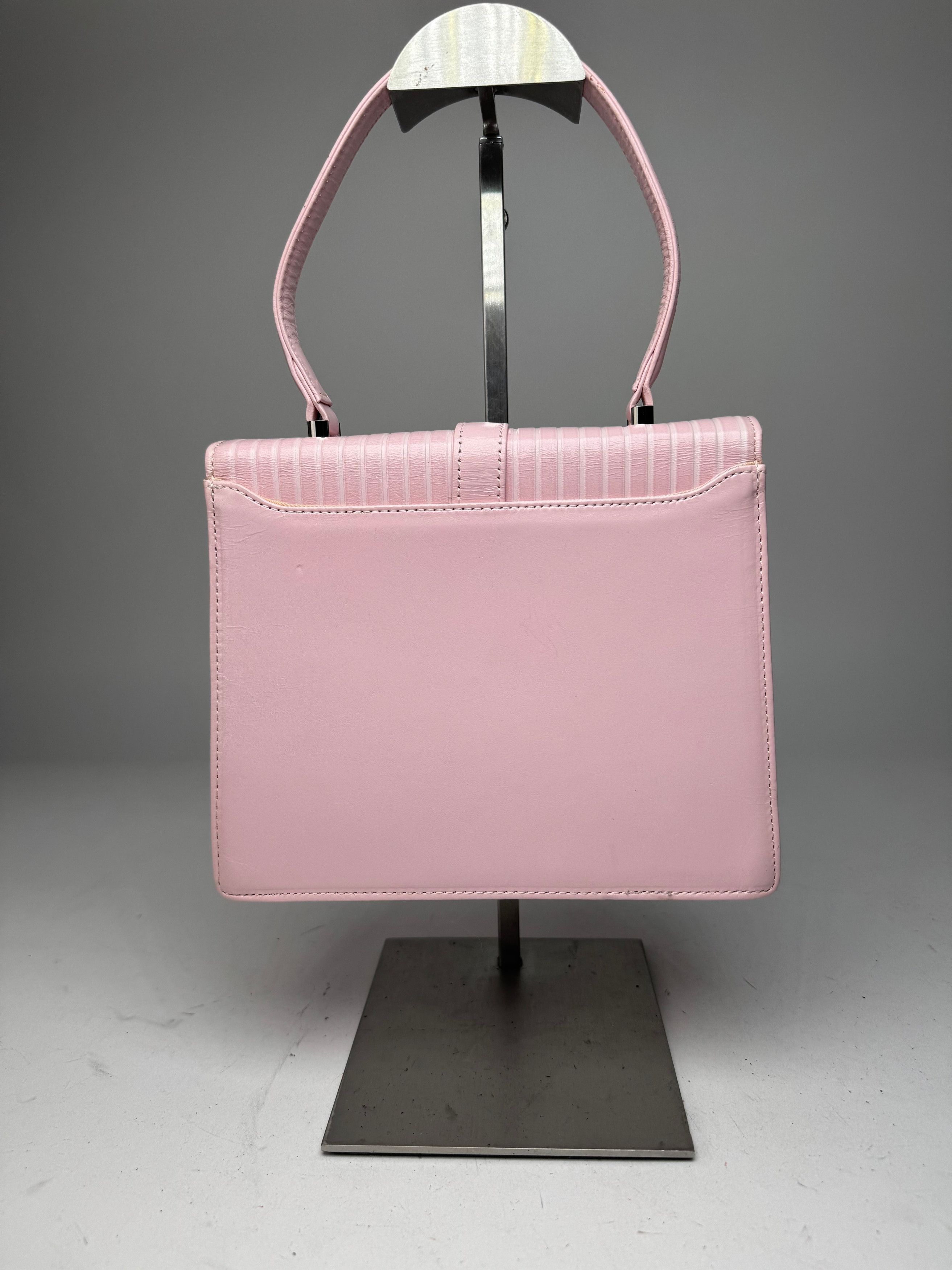 Courreges Vintage Leather Handbag Pink Size ONE SIZE - 3 Thumbnail