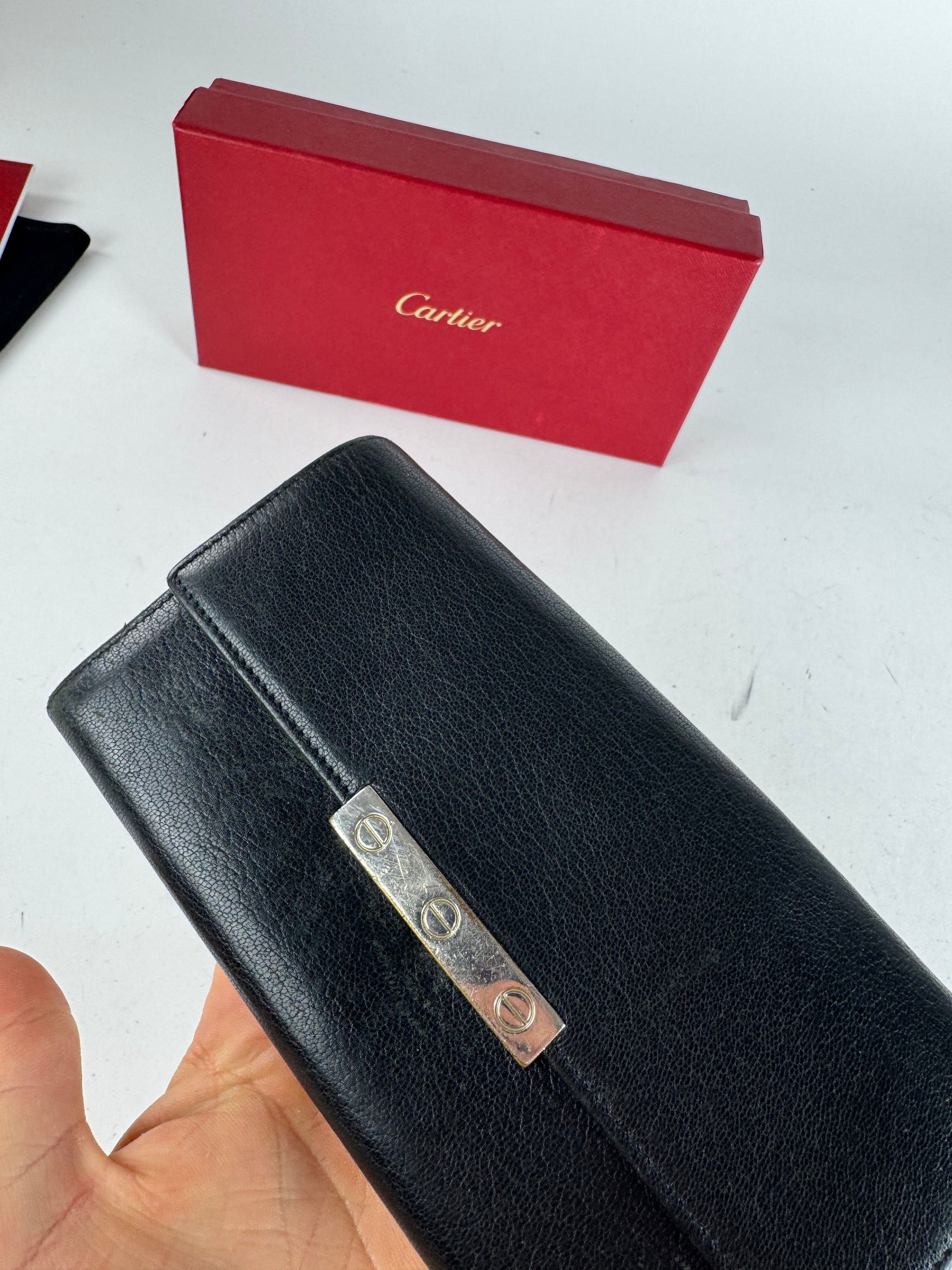 Cartier Vintage Leather Wallet Black Size ONE SIZE - 4 Thumbnail