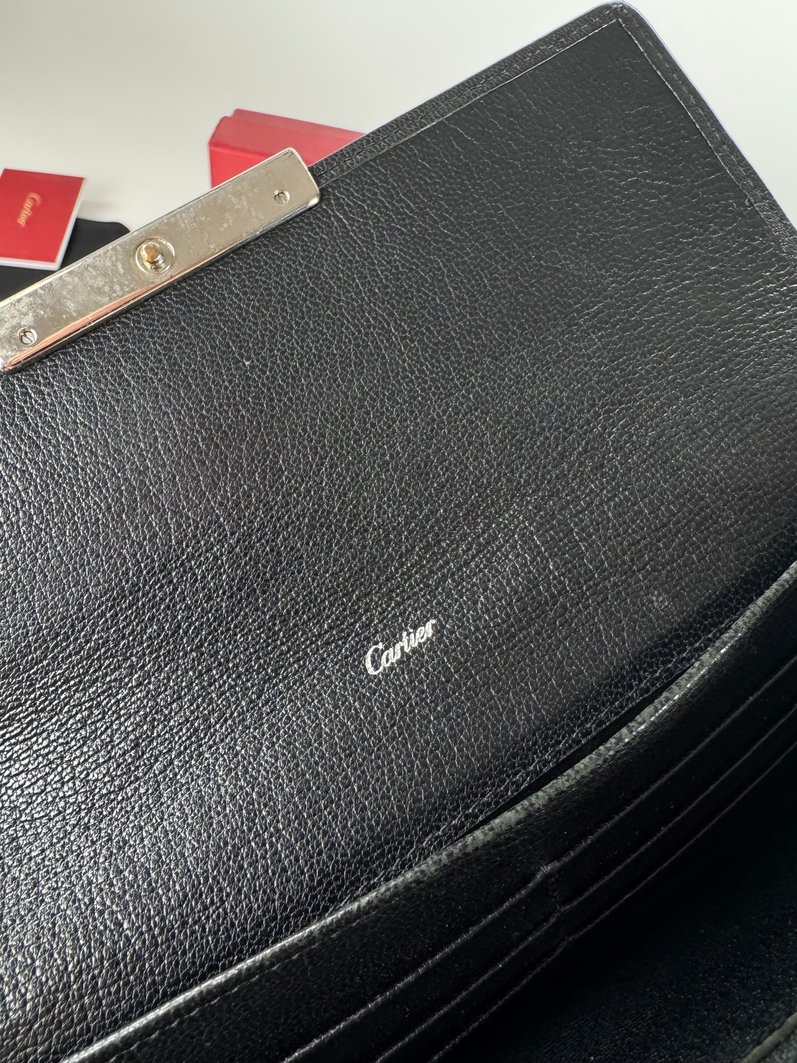 Cartier Vintage Leather Wallet Black Size ONE SIZE - 6 Thumbnail