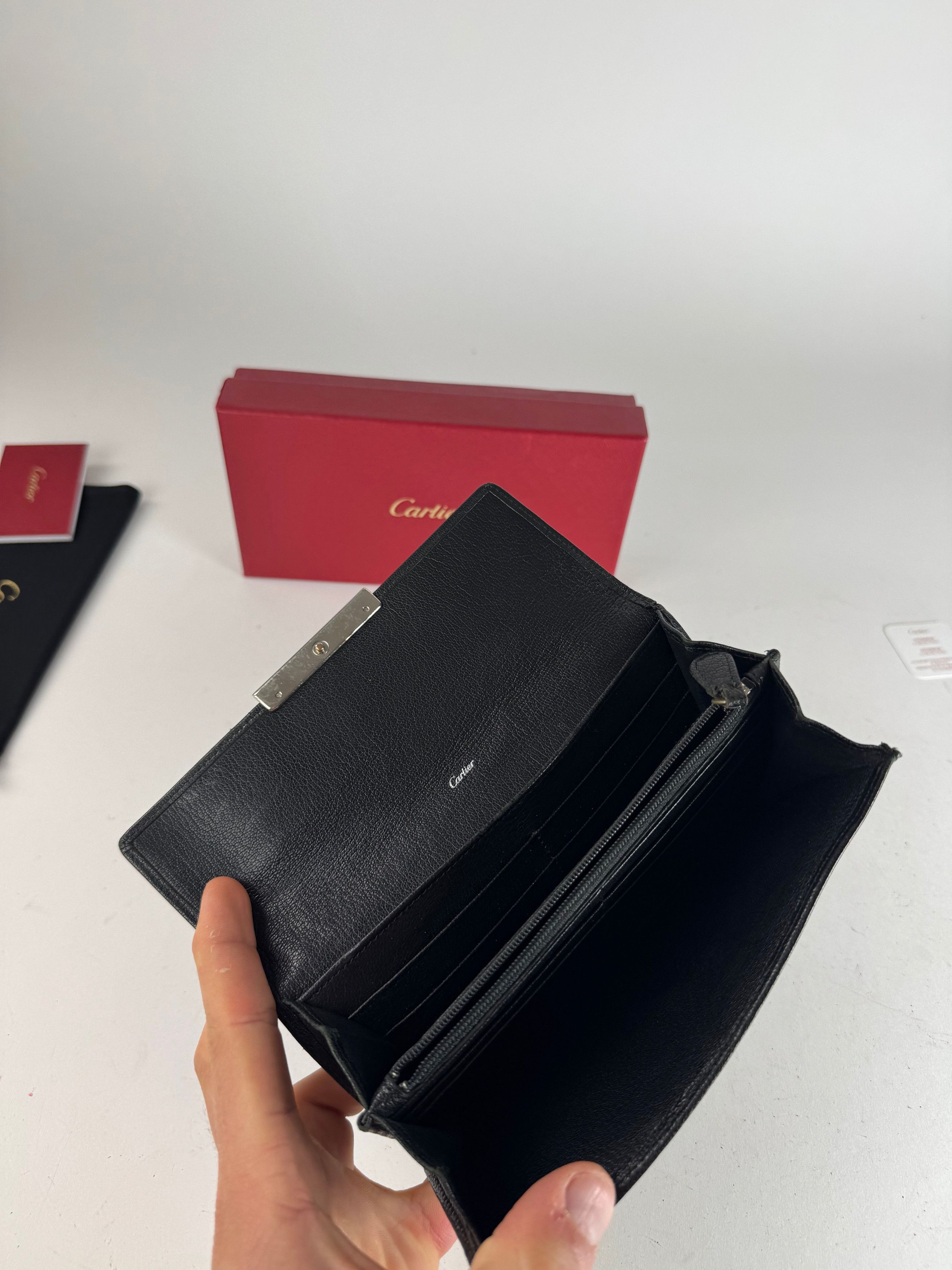 Cartier Vintage Leather Wallet Black Size ONE SIZE - 5 Thumbnail