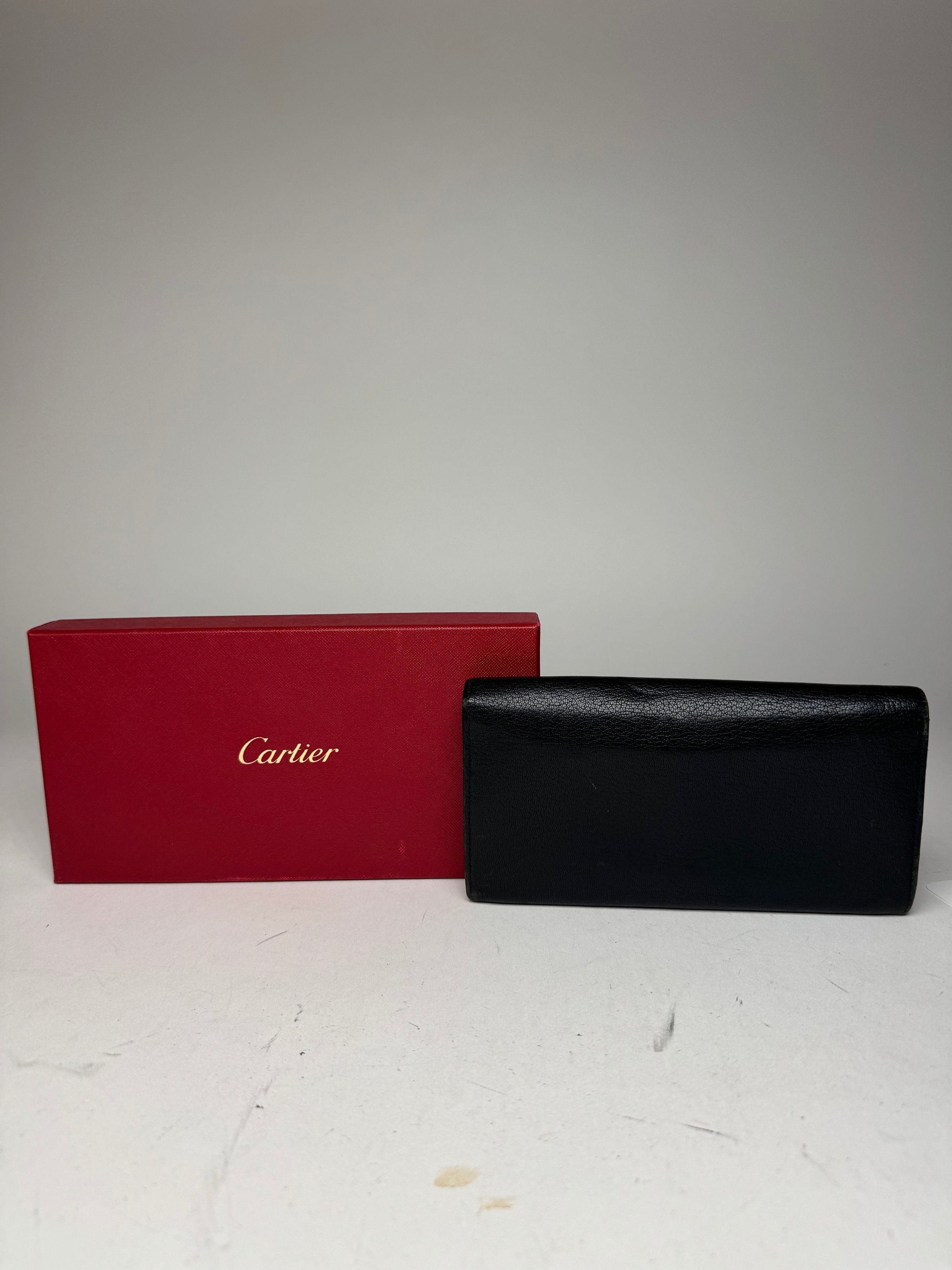 Cartier Vintage Leather Wallet Black Size ONE SIZE - 3 Thumbnail