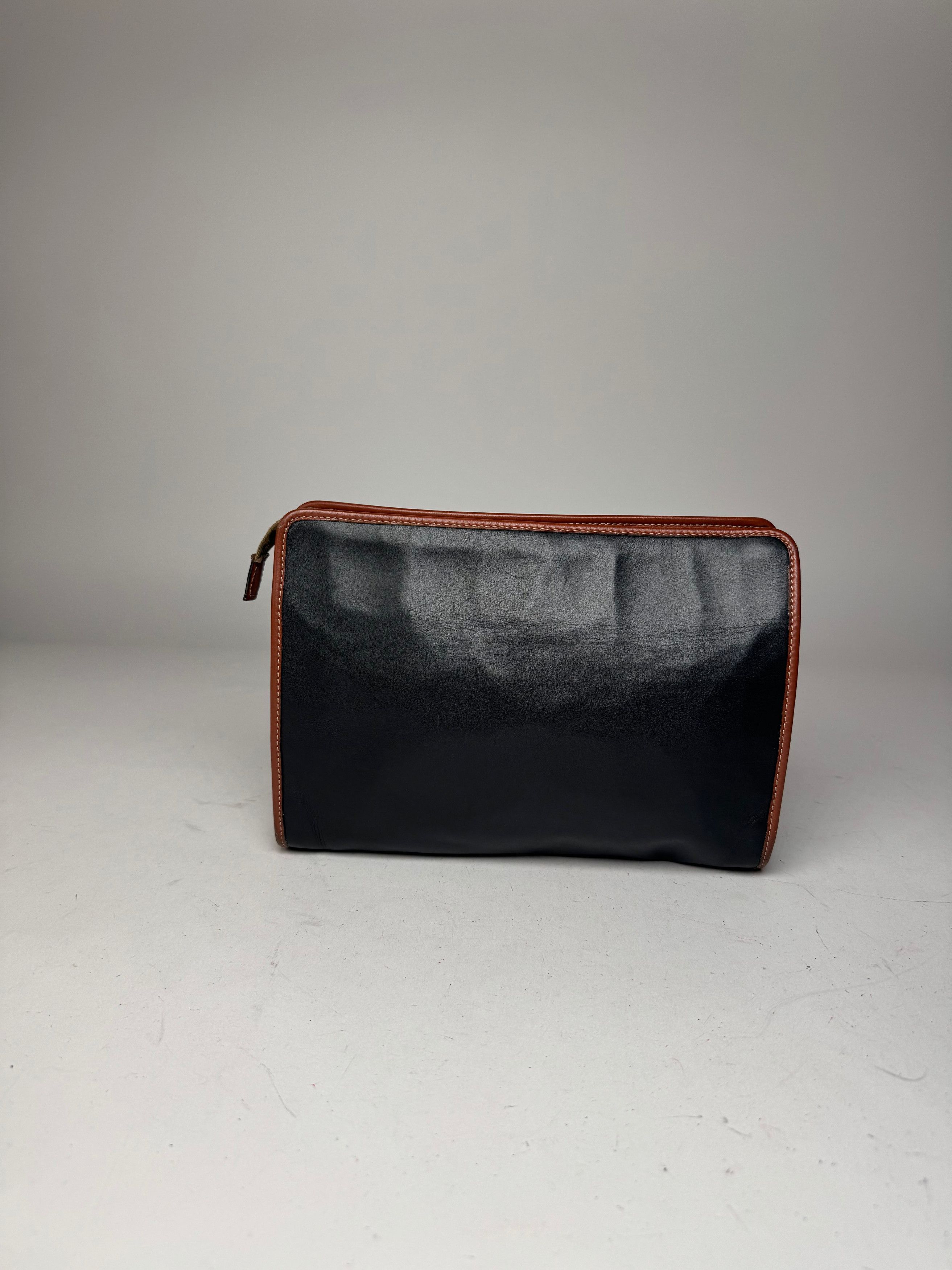 Celine Vintage Leather Clutch Black Brown Size ONE SIZE - 13 Thumbnail