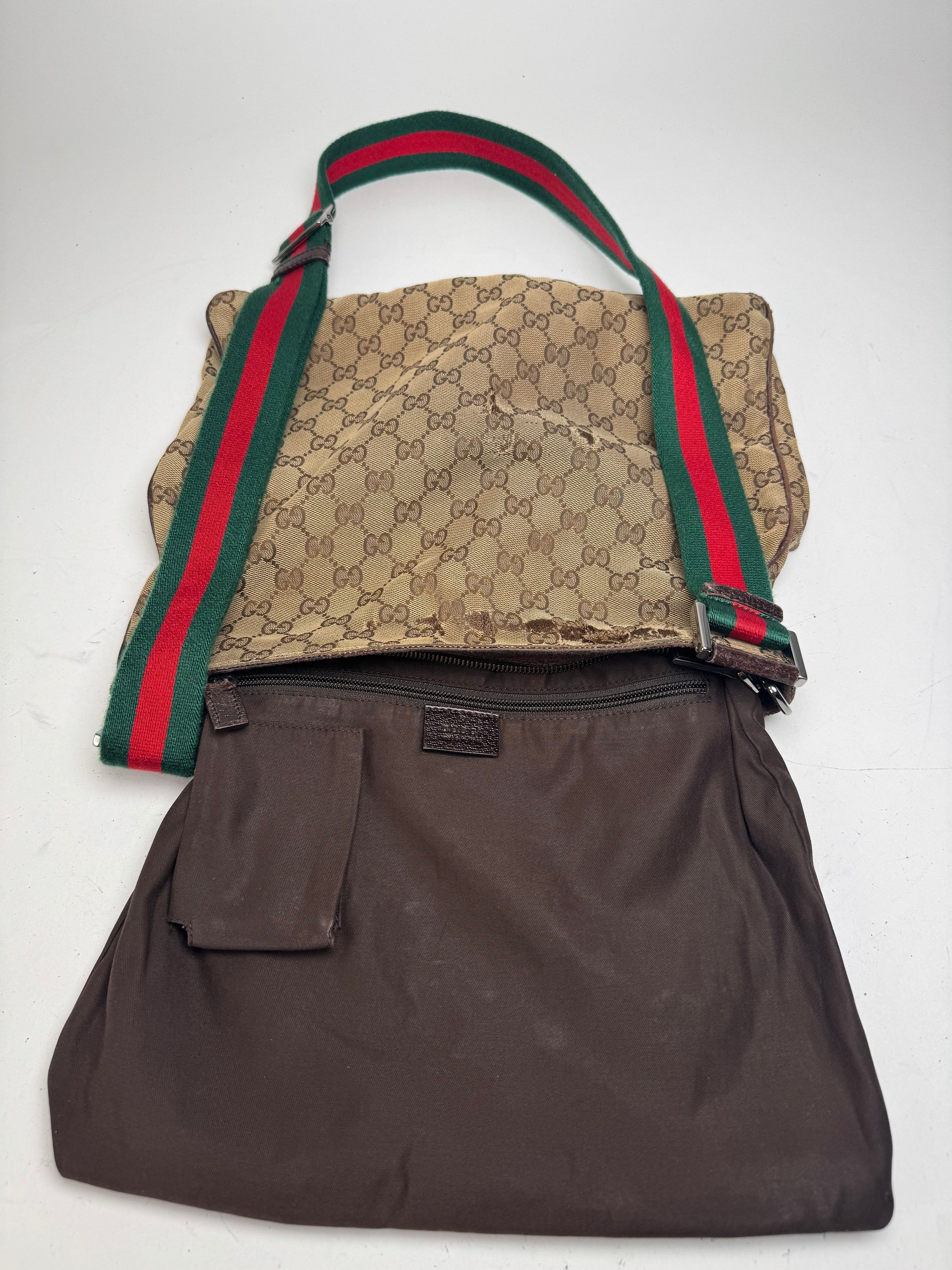 Gucci Vintage Monogram Bag Beige Brown Size ONE SIZE - 4 Thumbnail