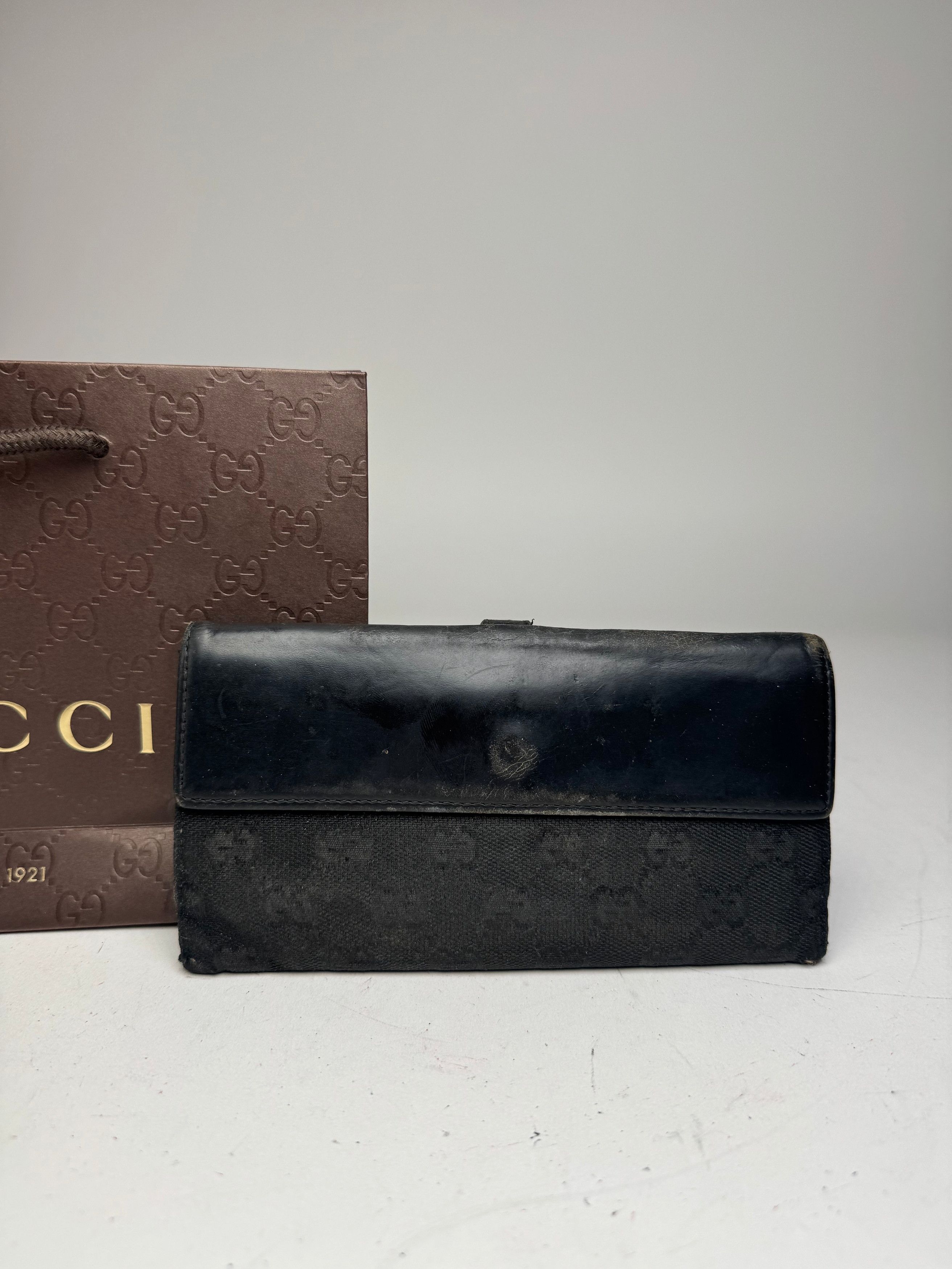 Gucci Vintage Monogram Jackie Wallet Black Size ONE SIZE - 8 Thumbnail