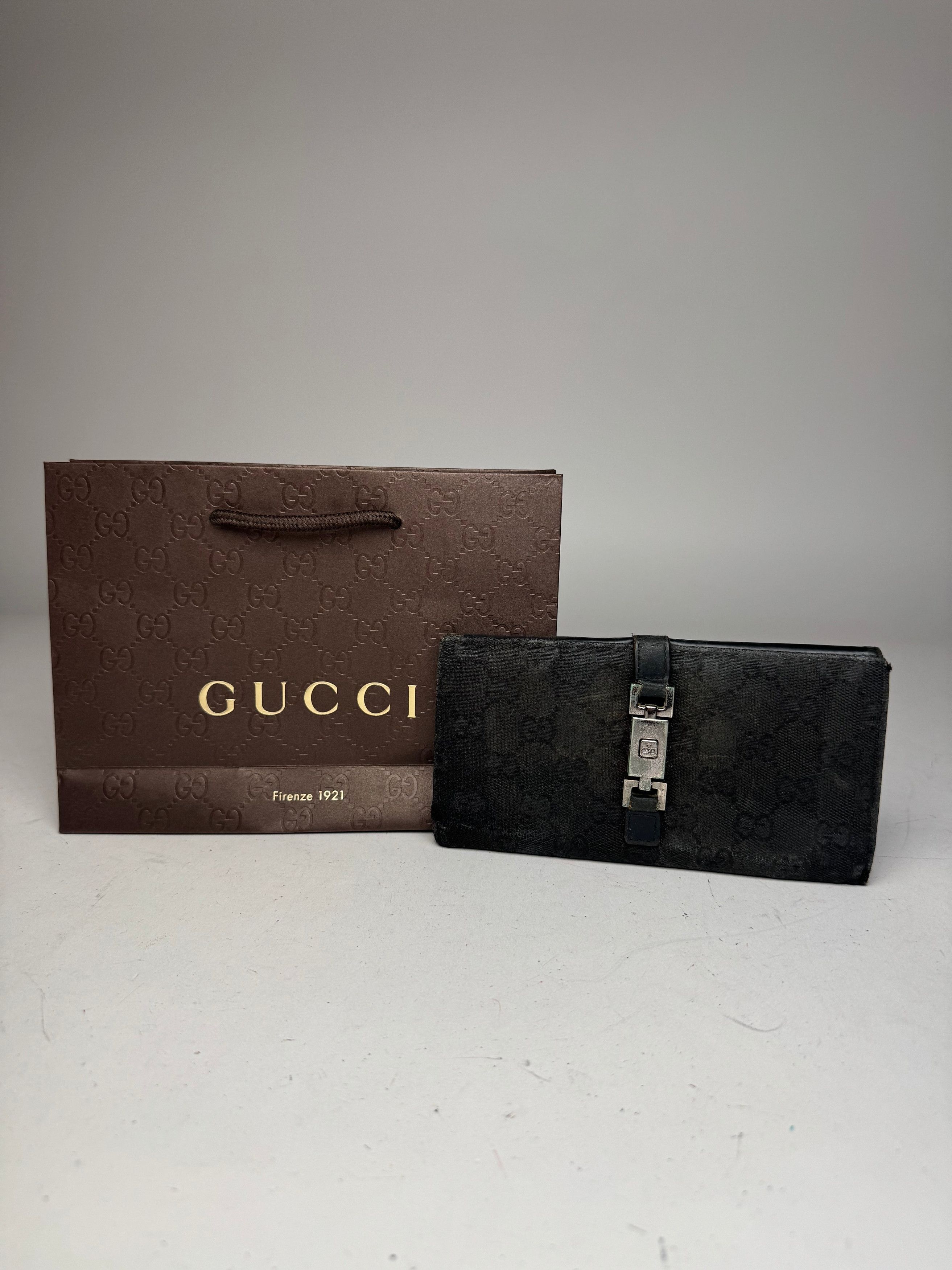 Gucci Vintage Monogram Jackie Wallet Black Size ONE SIZE - 12 Thumbnail