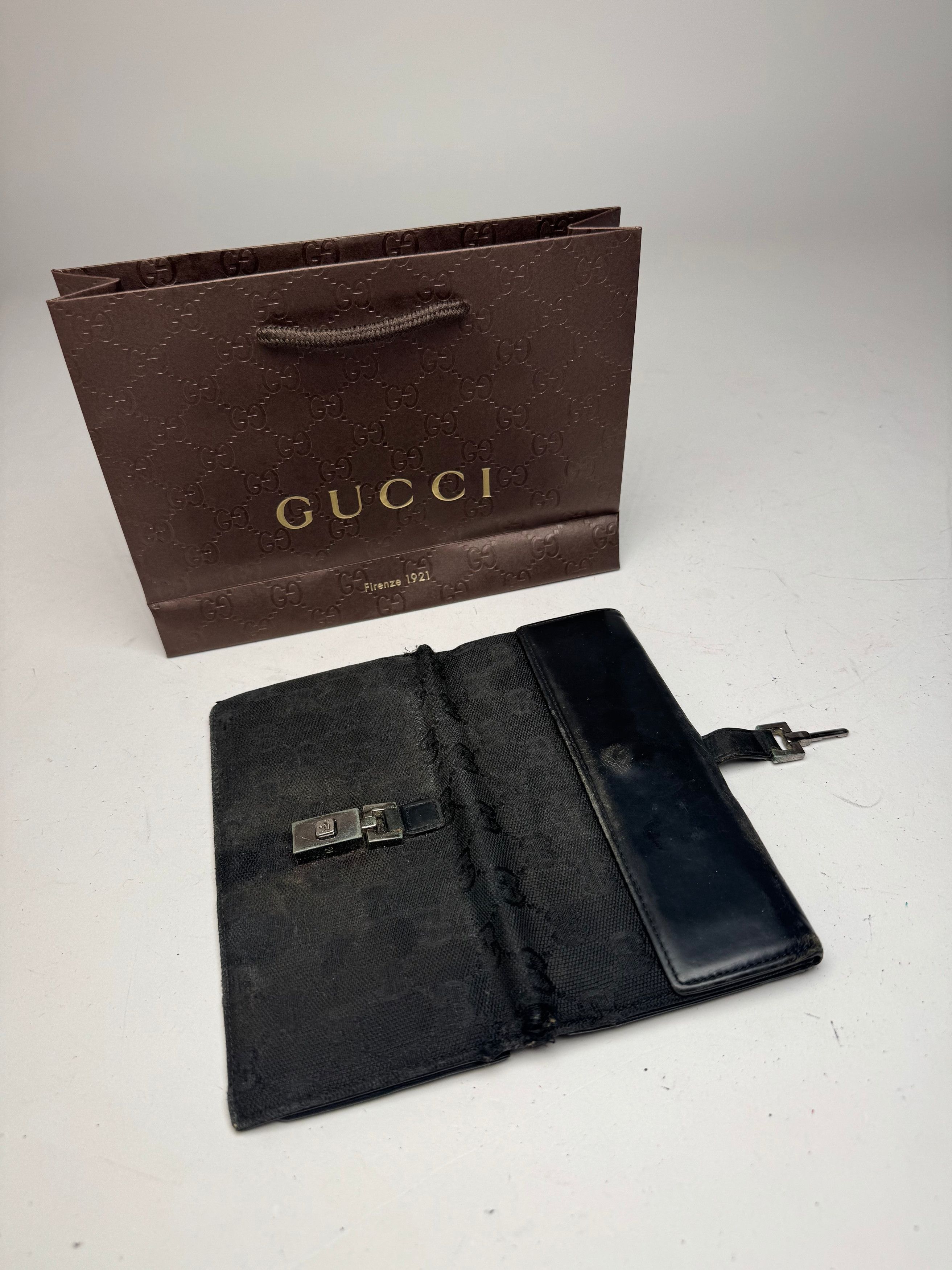 Gucci Vintage Monogram Jackie Wallet Black Size ONE SIZE - 9 Thumbnail