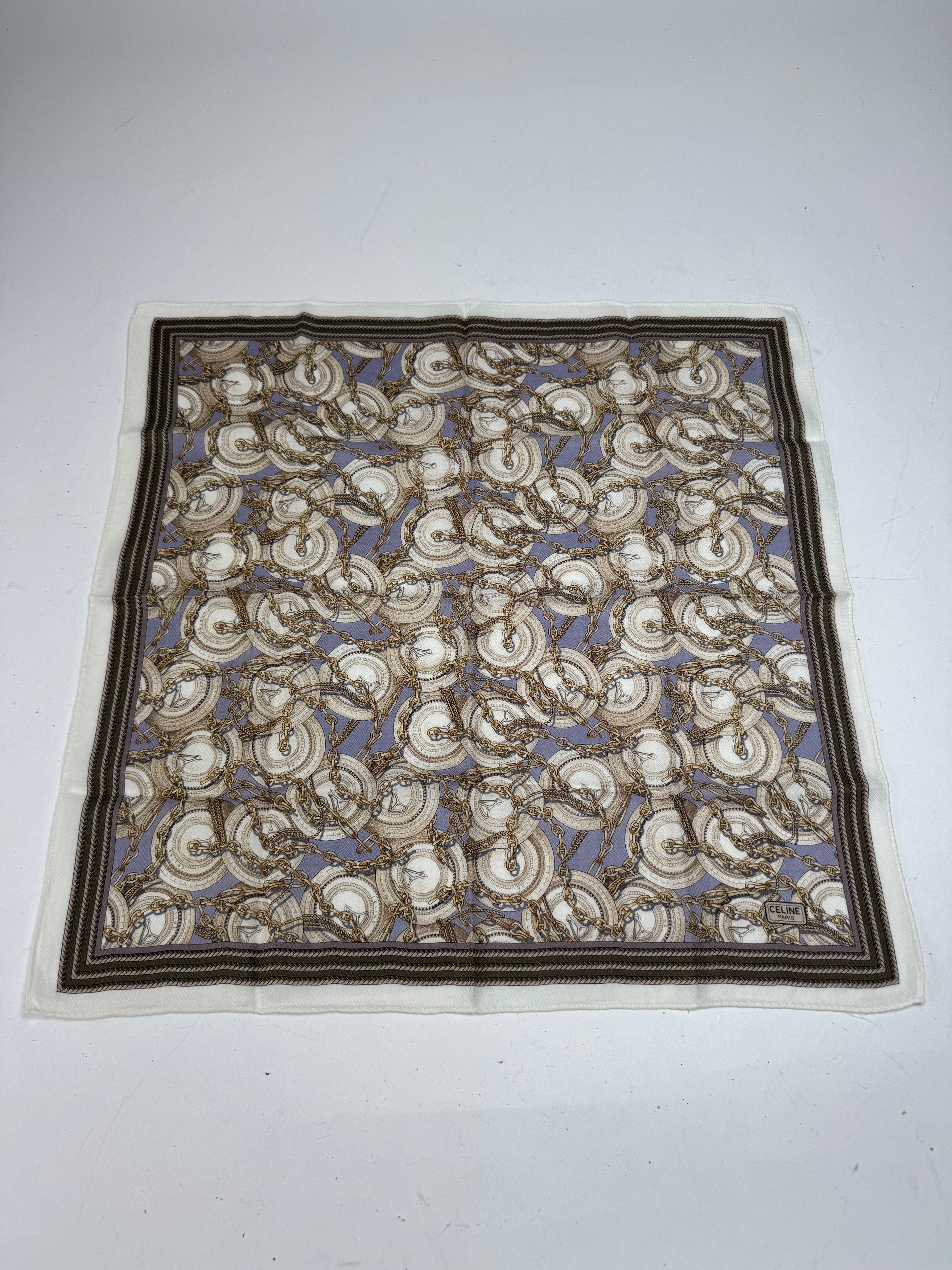 Celine Vintage Paris baroque Scarf Brown Size ONE SIZE - 9 Thumbnail