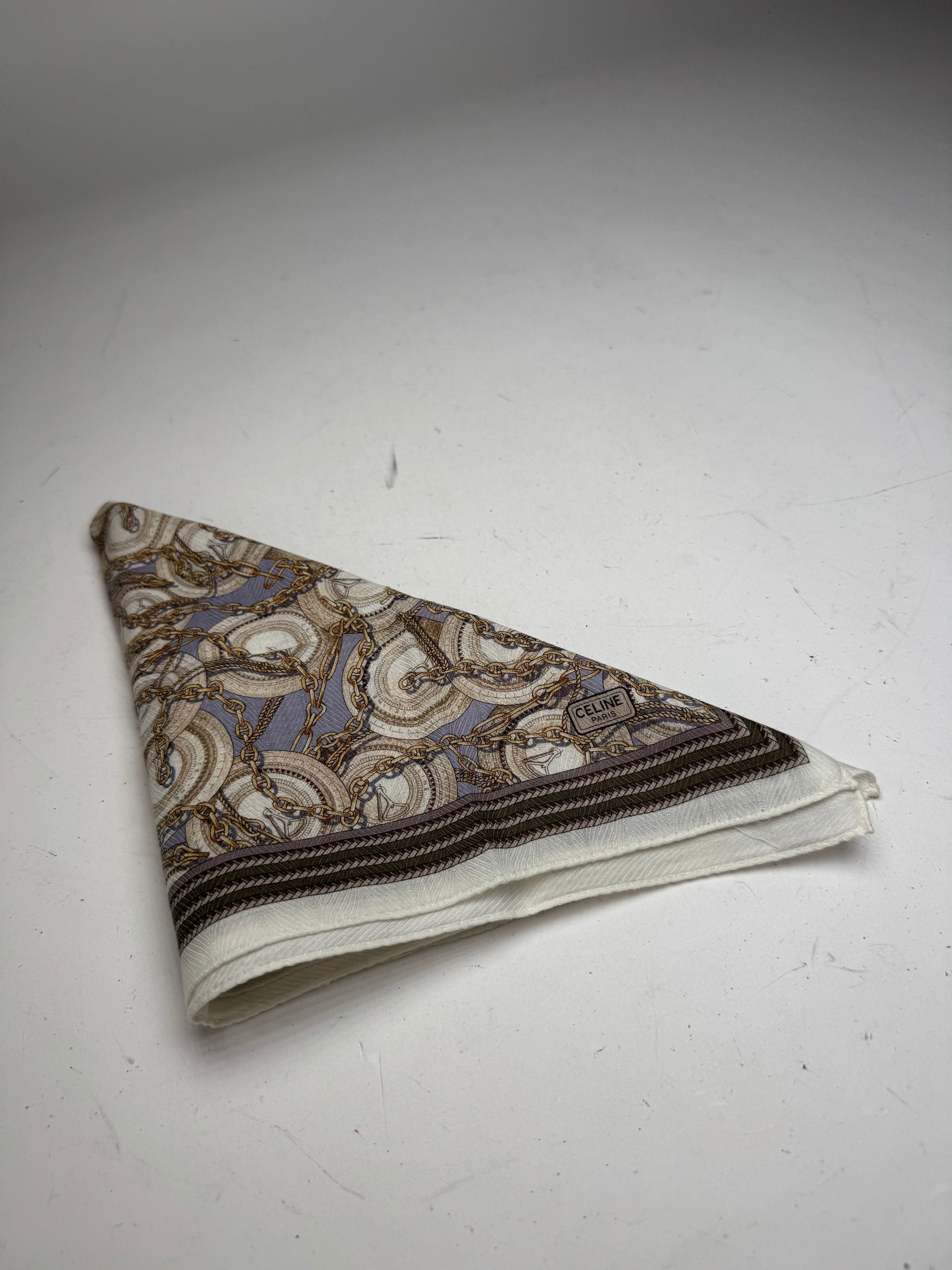 Celine Vintage Paris baroque Scarf Brown Size ONE SIZE - 8 Thumbnail